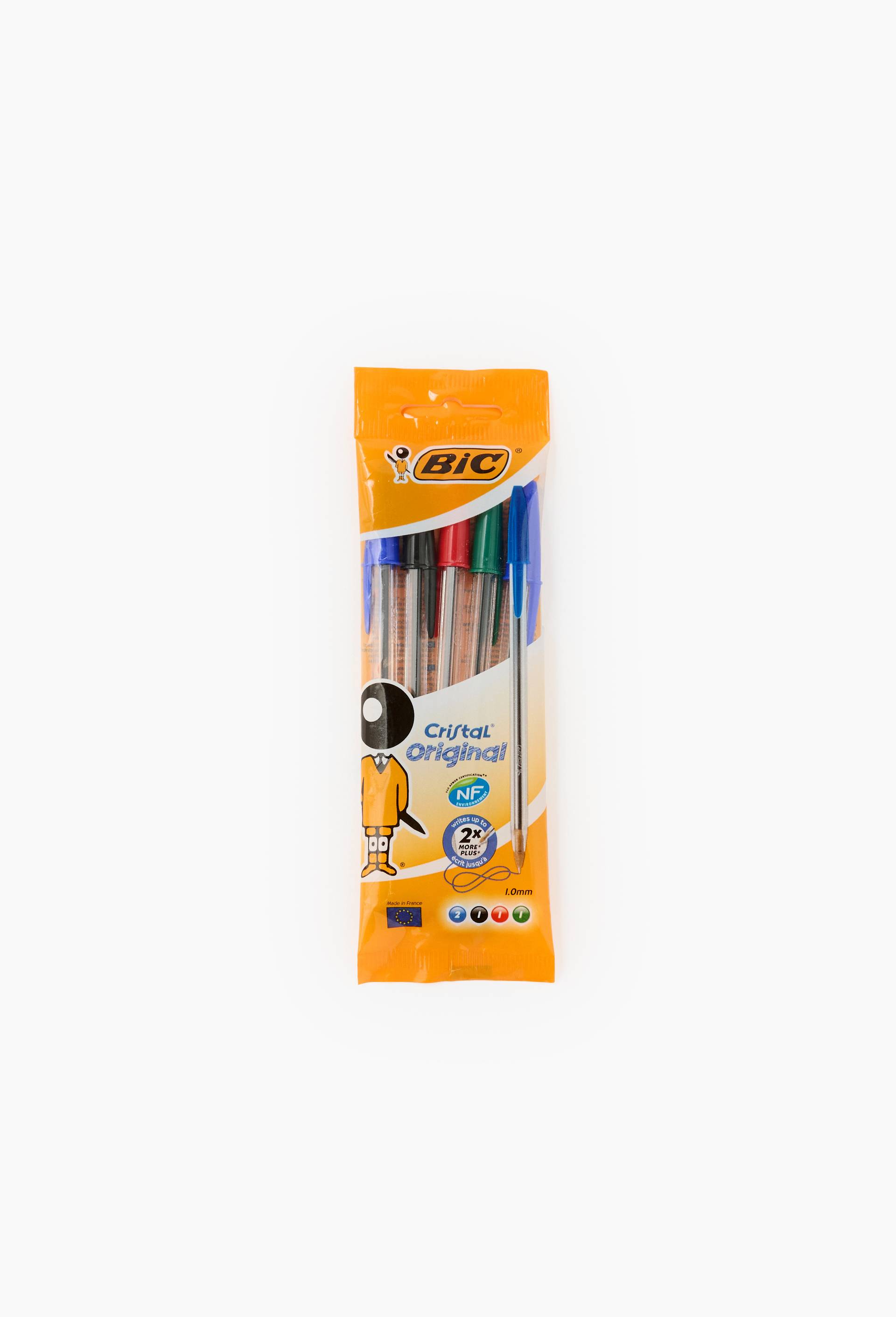 5 stylos bille Cristal, encres assorties, , large image number 0