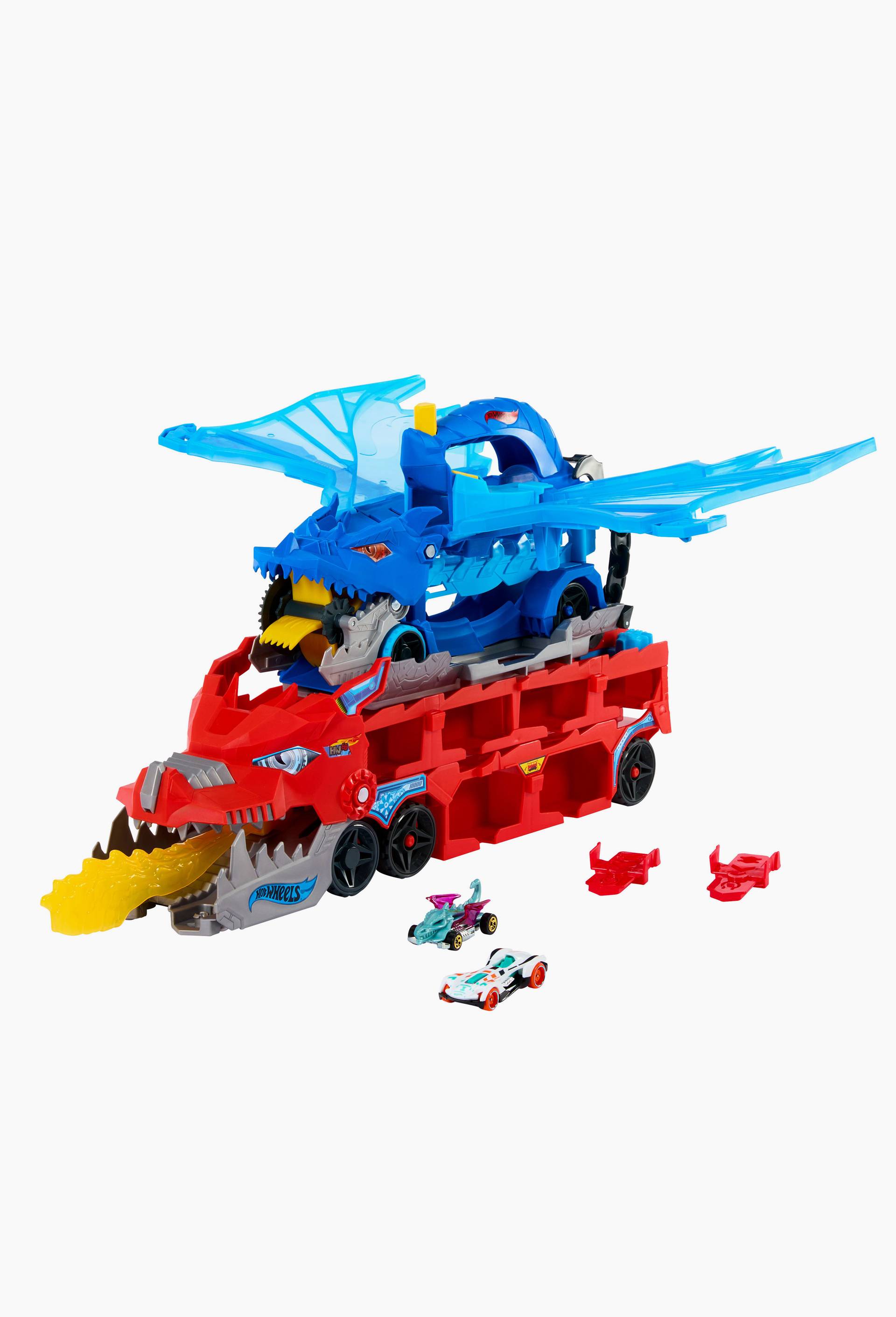 Hot Wheels - 2 dragons, 4 fa&ccedil;ons de jouer. - D&egrave;s 4 ans, , large image number 0.0
