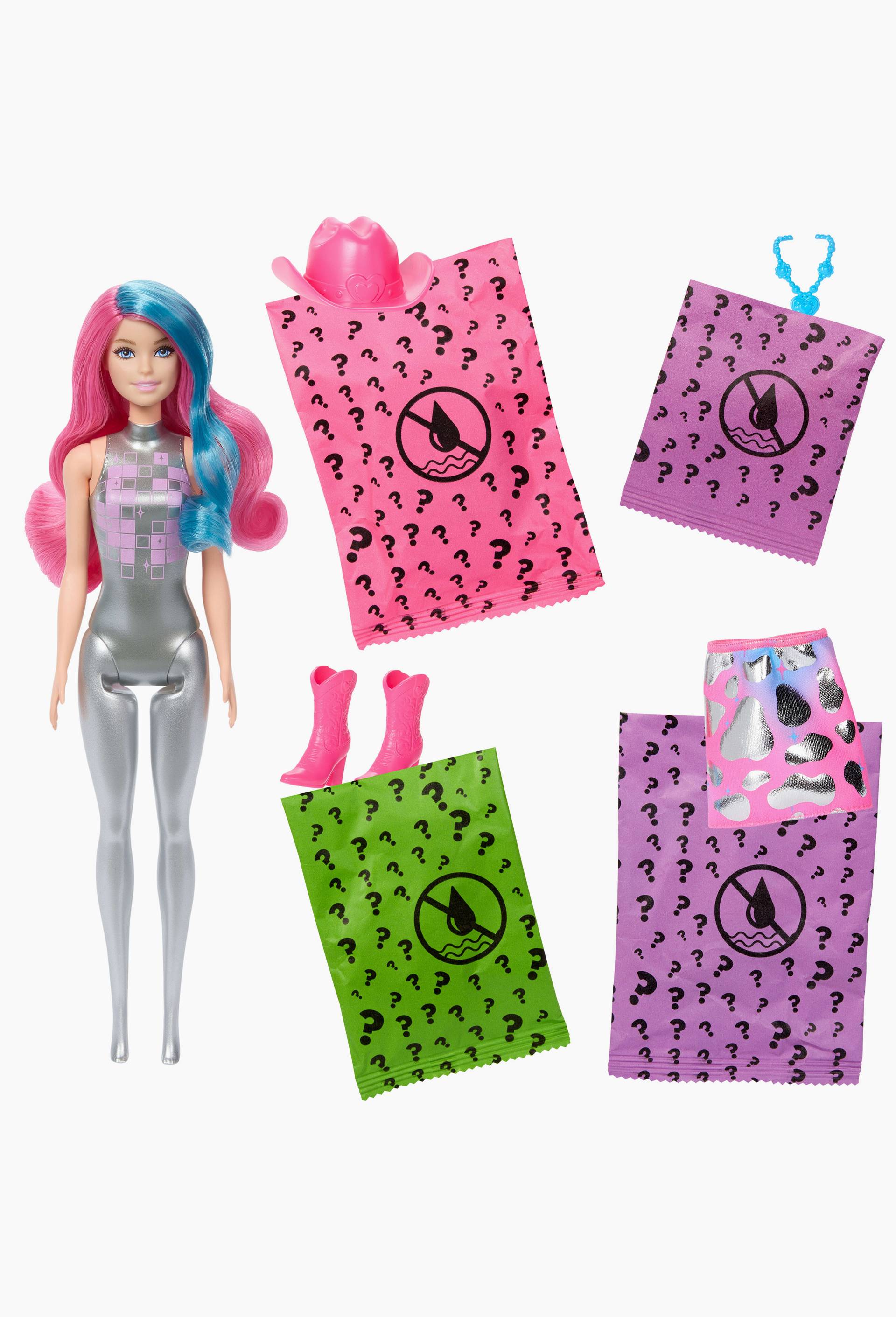 Poup&eacute;e barbie color reveal arc en ciel, , large image number 4