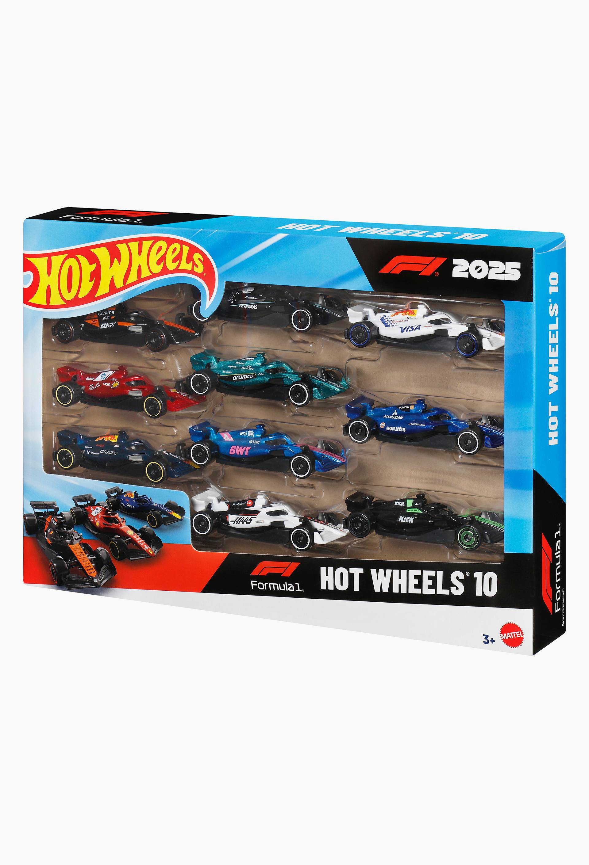 Hot Wheels - Pack de 10 HW Formule 1 - D&egrave;s 3 ans, , large image number 0.0