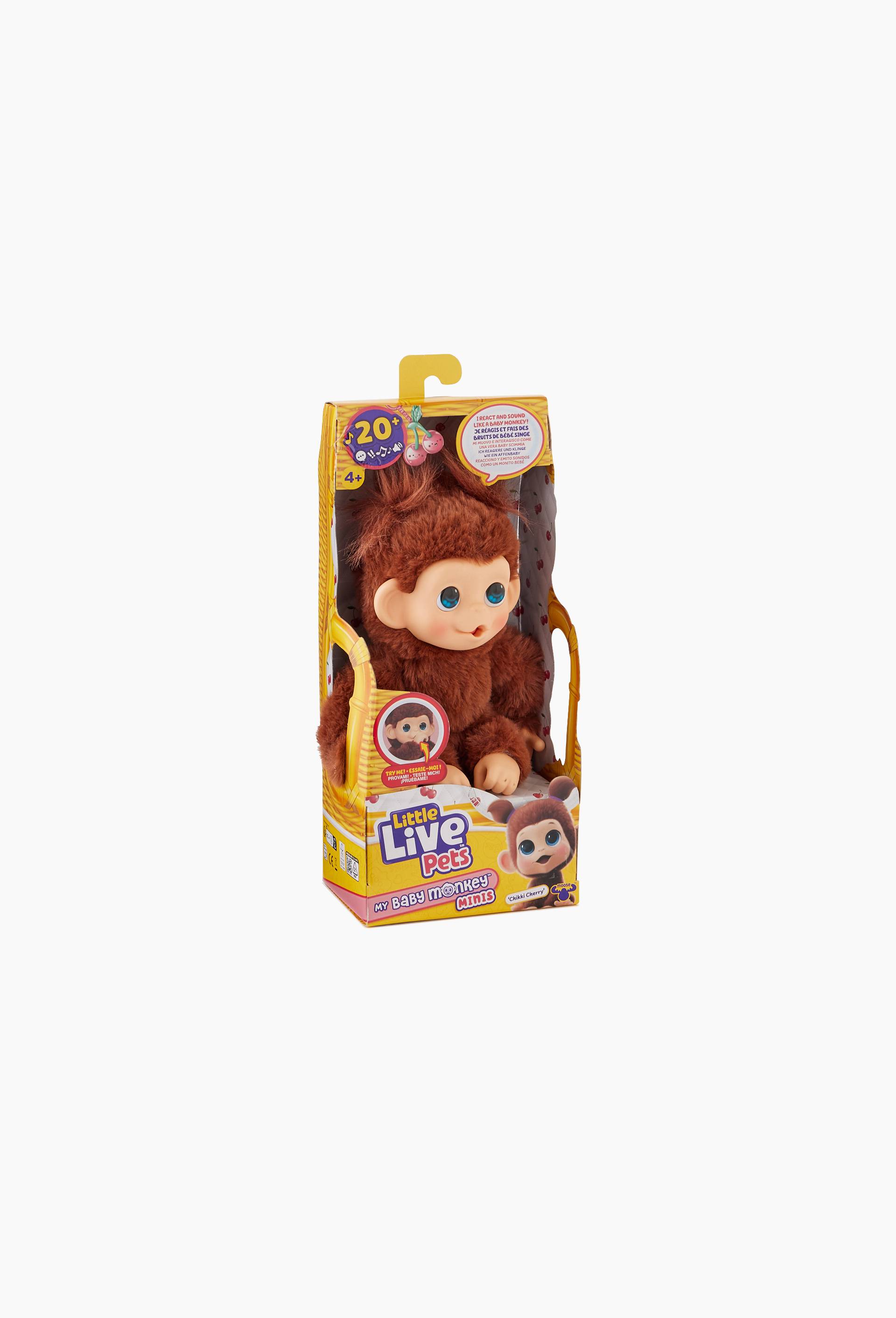 Mon b&eacute;b&eacute; singe mini marron Little Live Pets, , large image number 1