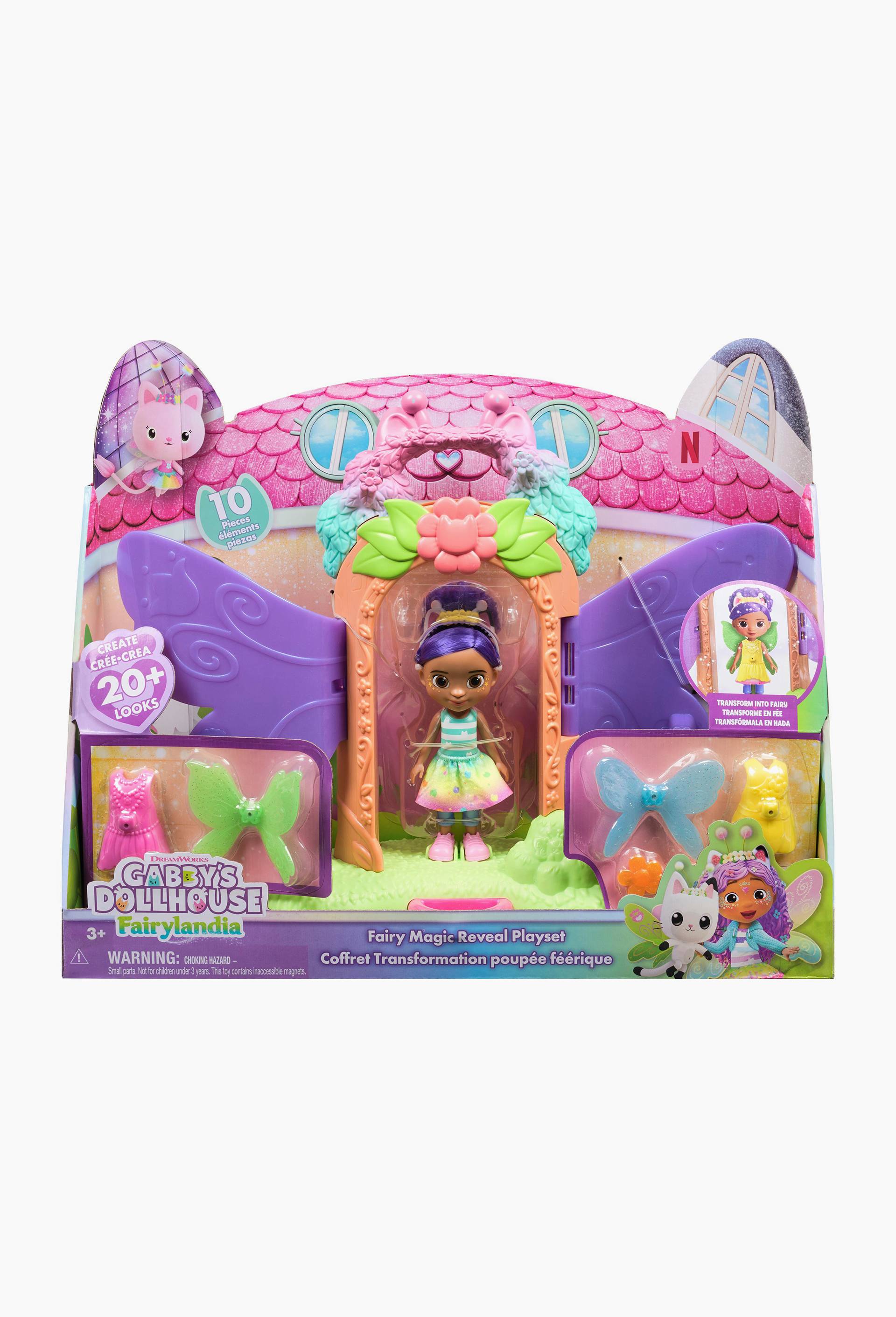 PLAYSET TRANSFORMATION POUPEE FAIRYLANDIA Gabby et la Maison Magique, , large image number 0