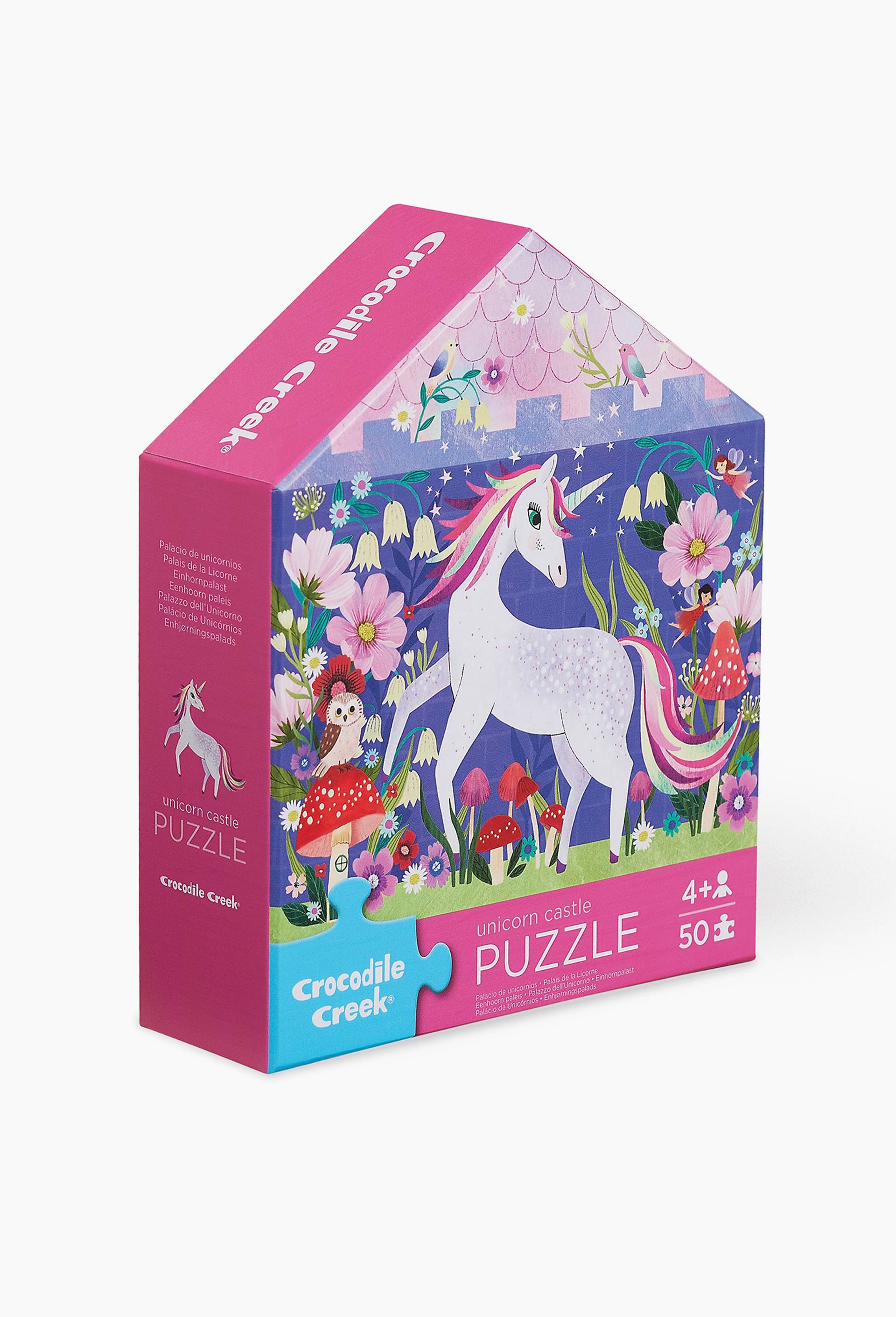 Puzzle maison - 50 pcs - Le ch&acirc;teau des licornes - 4a+, , large image number 0