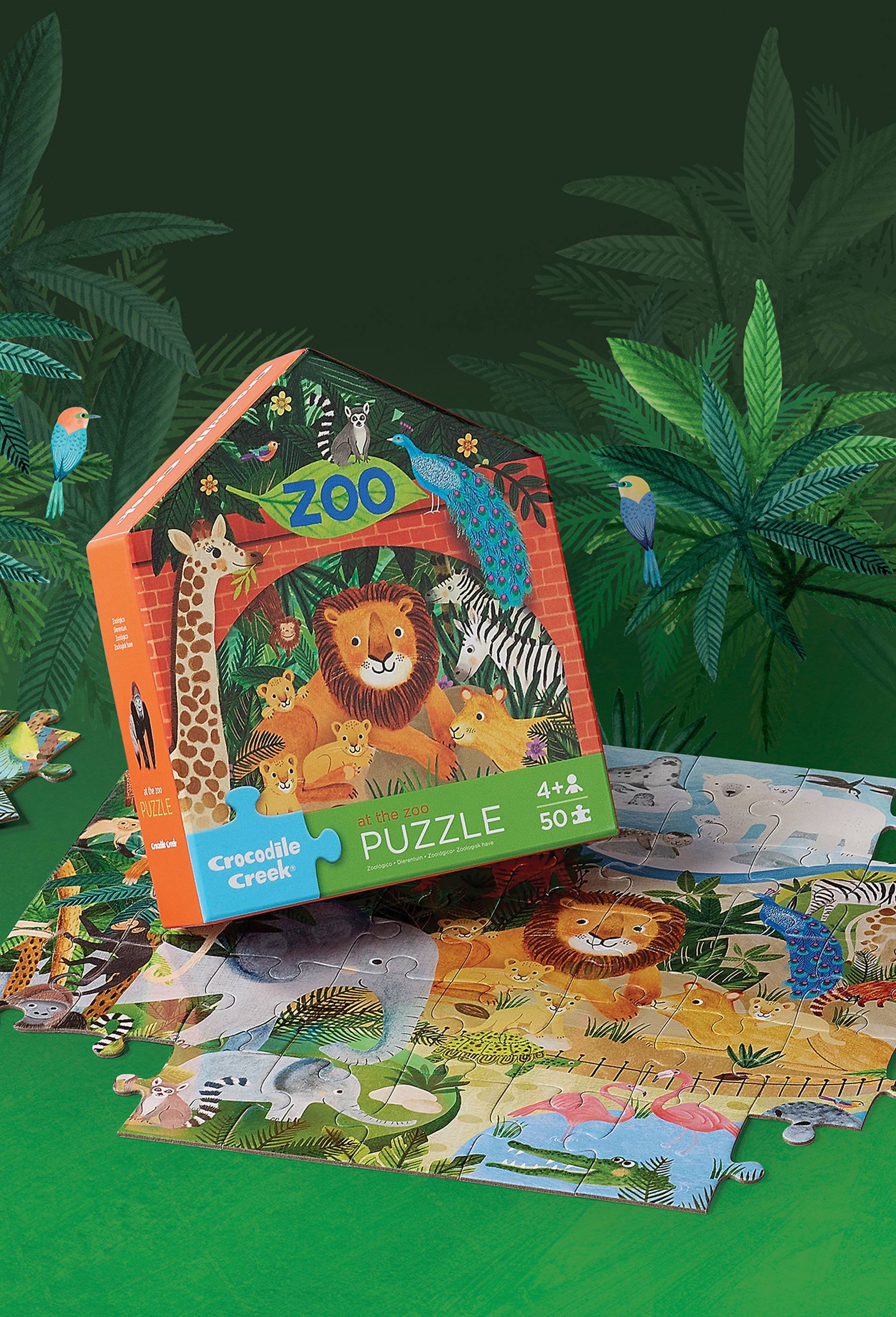 Puzzle maison - 50 pcs - Le Zoo - 4a+, , large image number 1.0