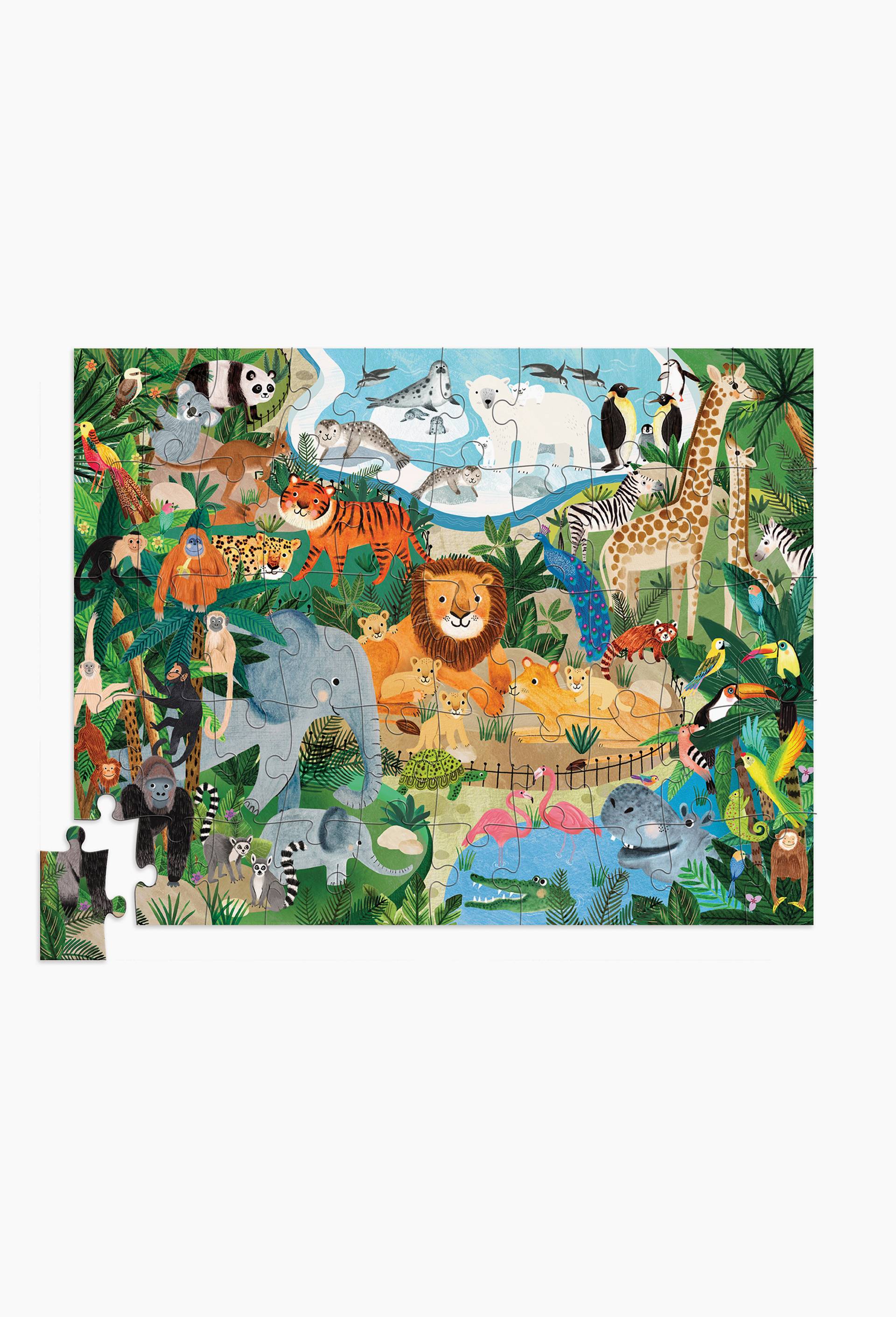 Puzzle maison - 50 pcs - Le Zoo - 4a+, , large image number 2.0
