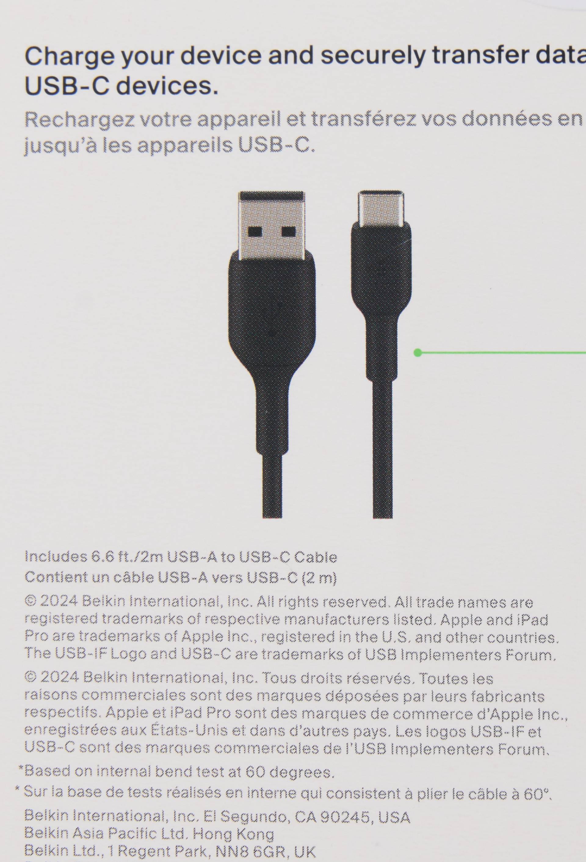 C&acirc;ble usb-c, 2m, noir, , large image number 1