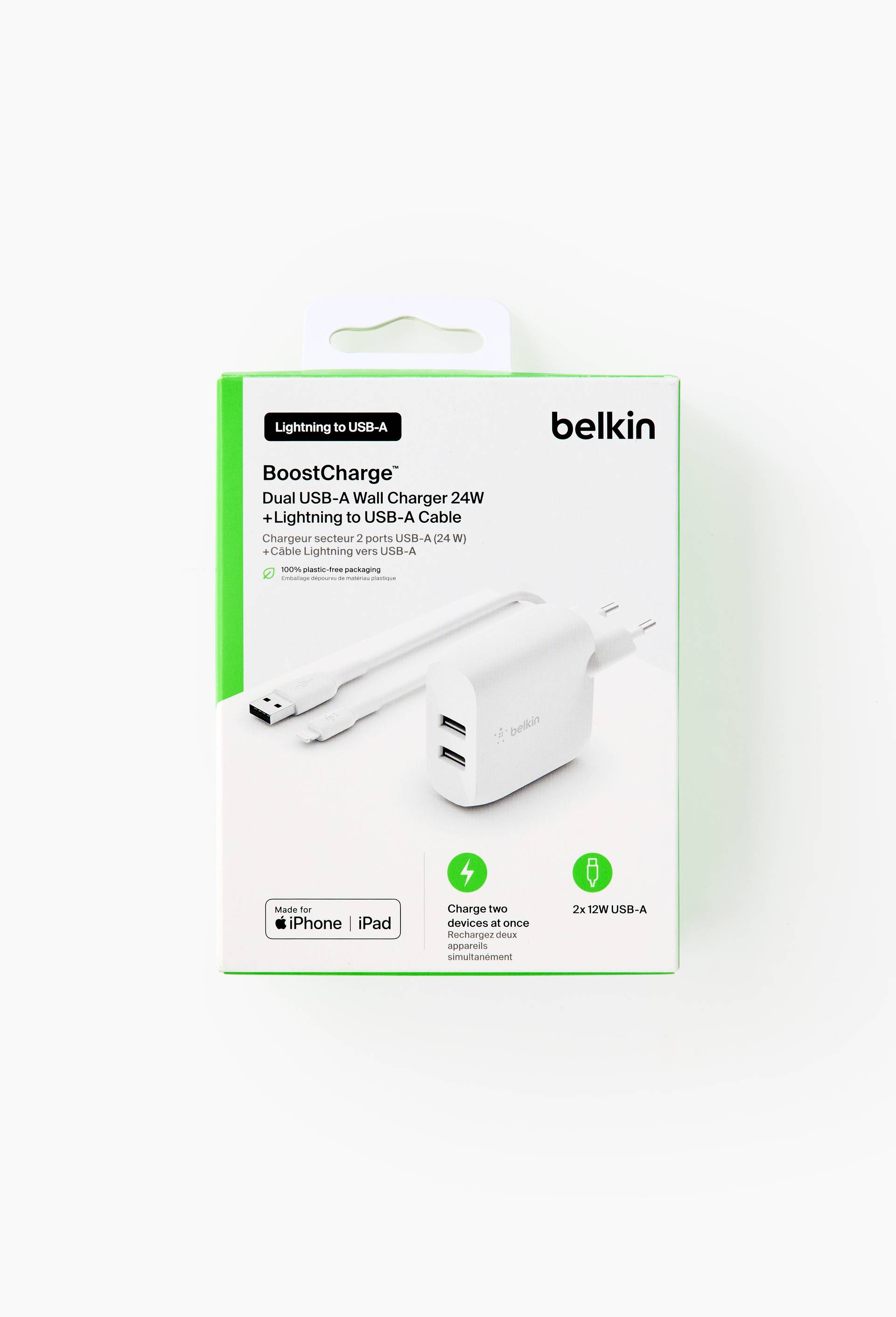 Chargeur secteur 2 ports usb, 24 watts, , large image number 0