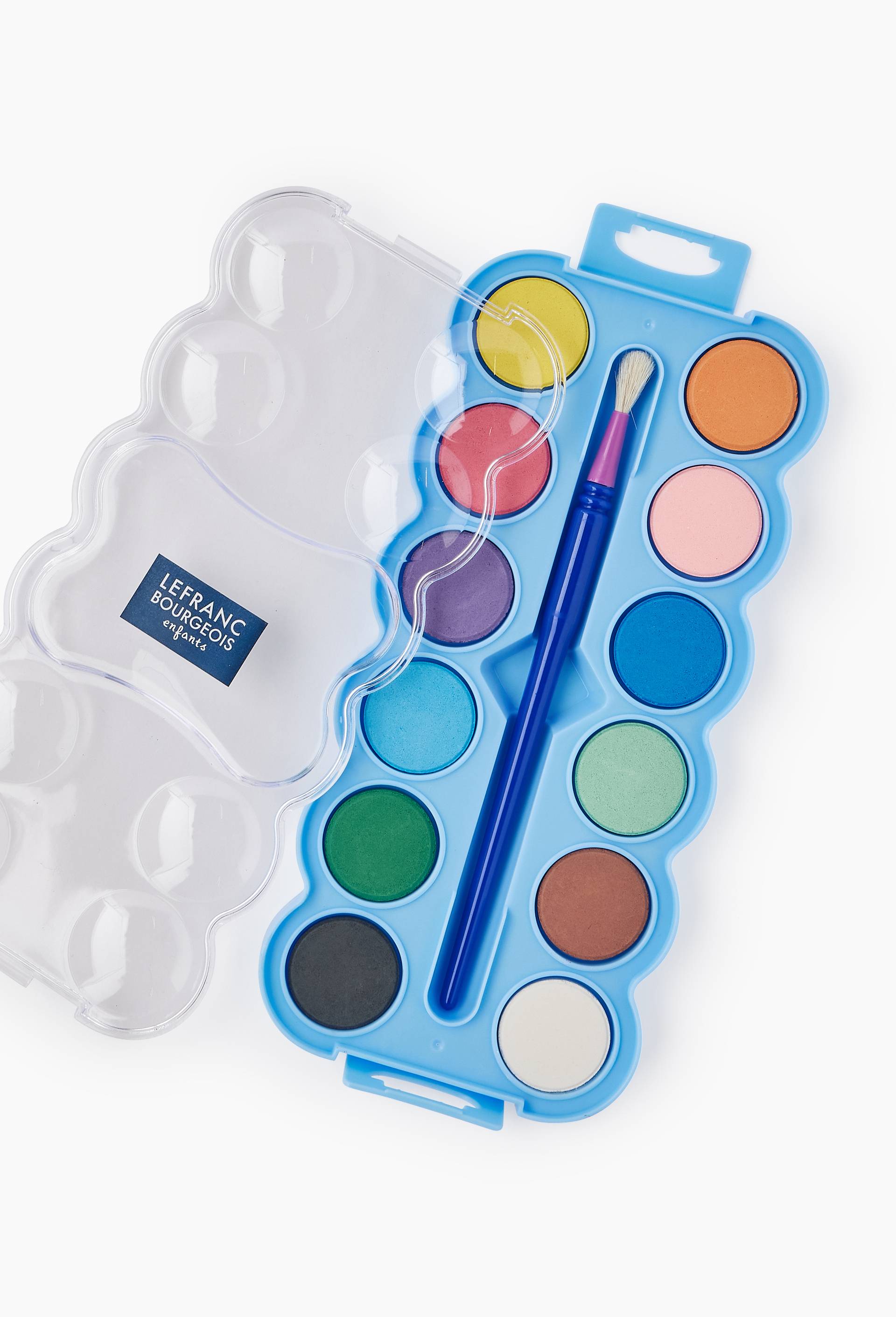 Palette de 12 pastilles de gouache pour enfants, , large image number 1