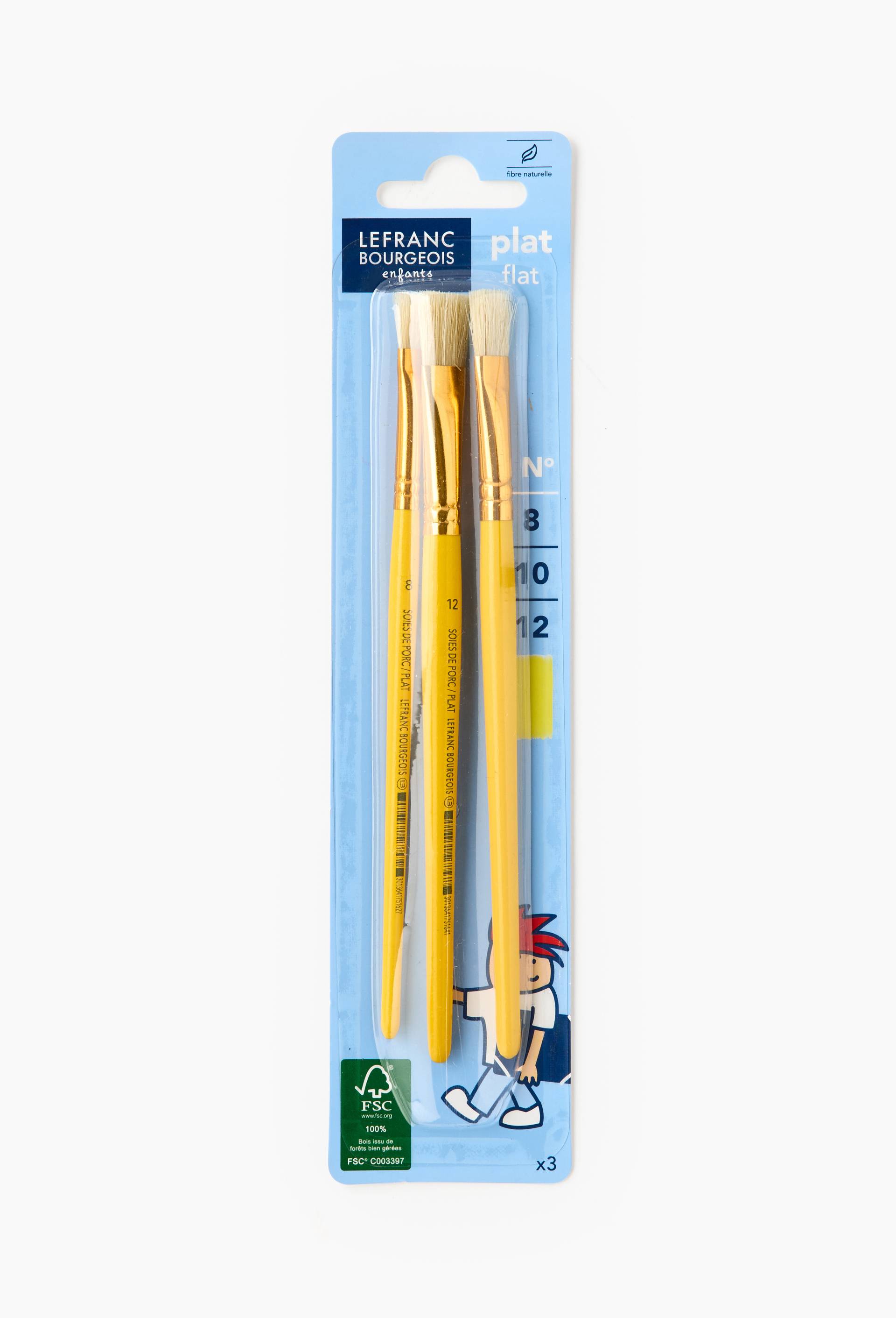 3 pinceaux brosses 8, 10 et 12, , large image number 0.0