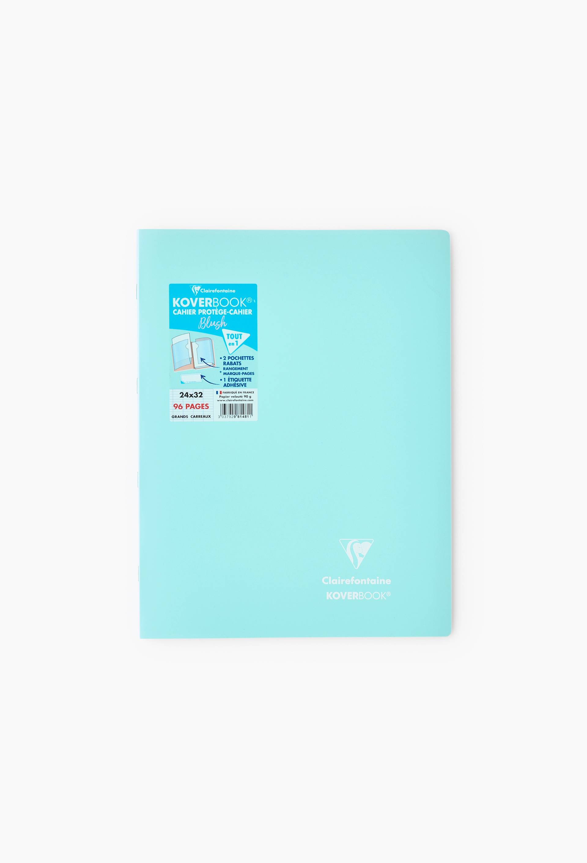 Cahier Koverbook Blush piqu&eacute;, 24 x 32, grands carreaux, 96 pages, , large image number 0.0