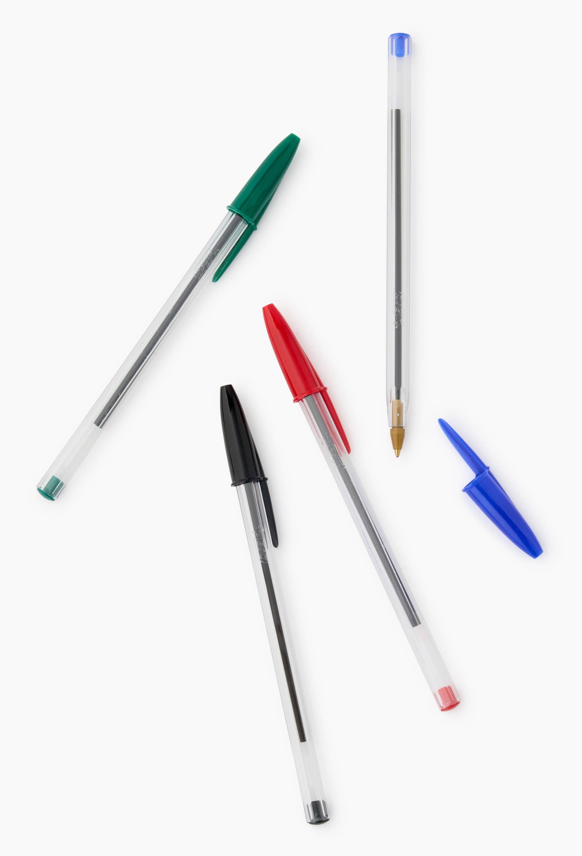 20 stylos-billes Cristal, encres assorties bleue, noire, rouge et vert,  pointe moyenne,, , large image number 0