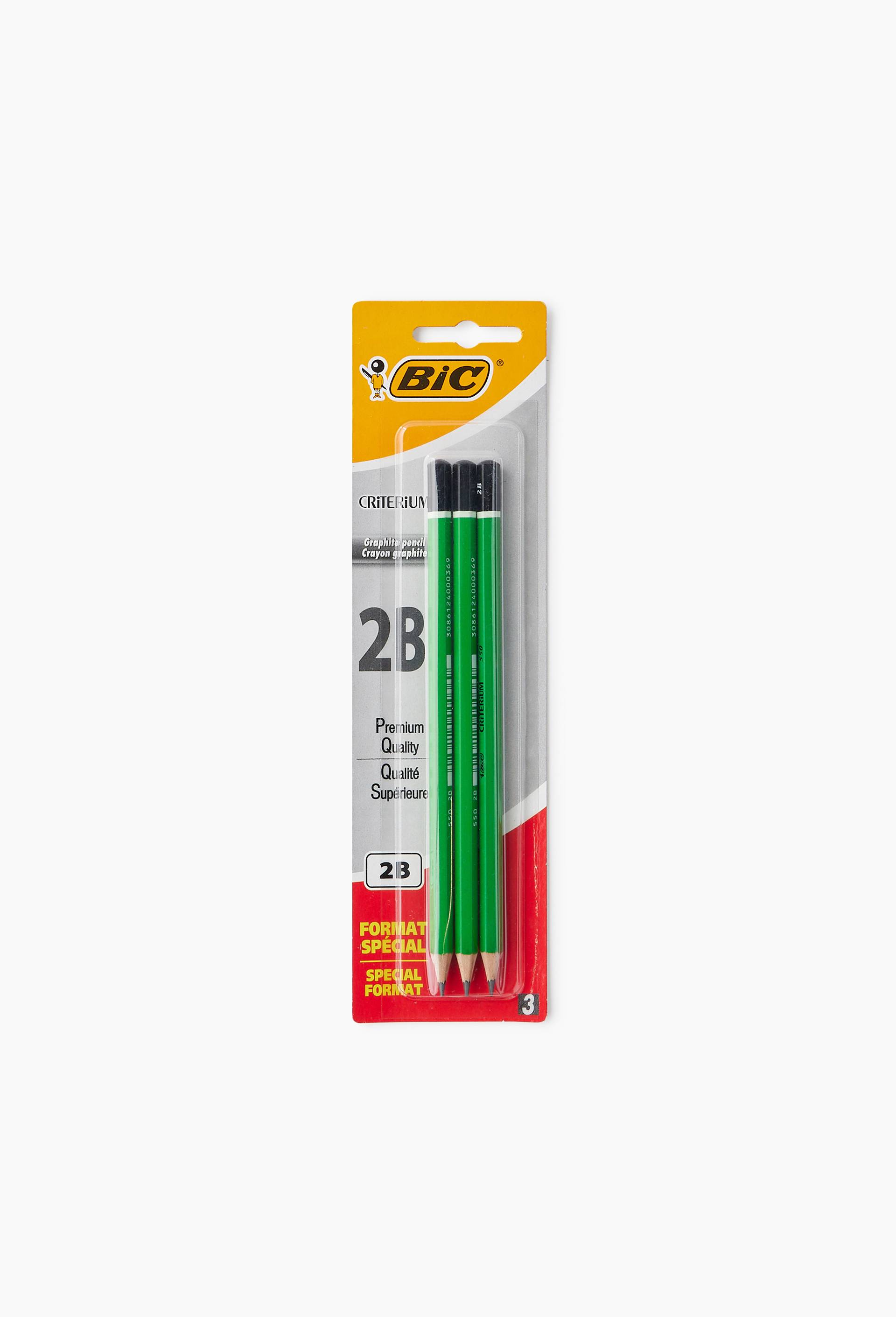 3 crayons graphites,  mines 2B, , large image number 0