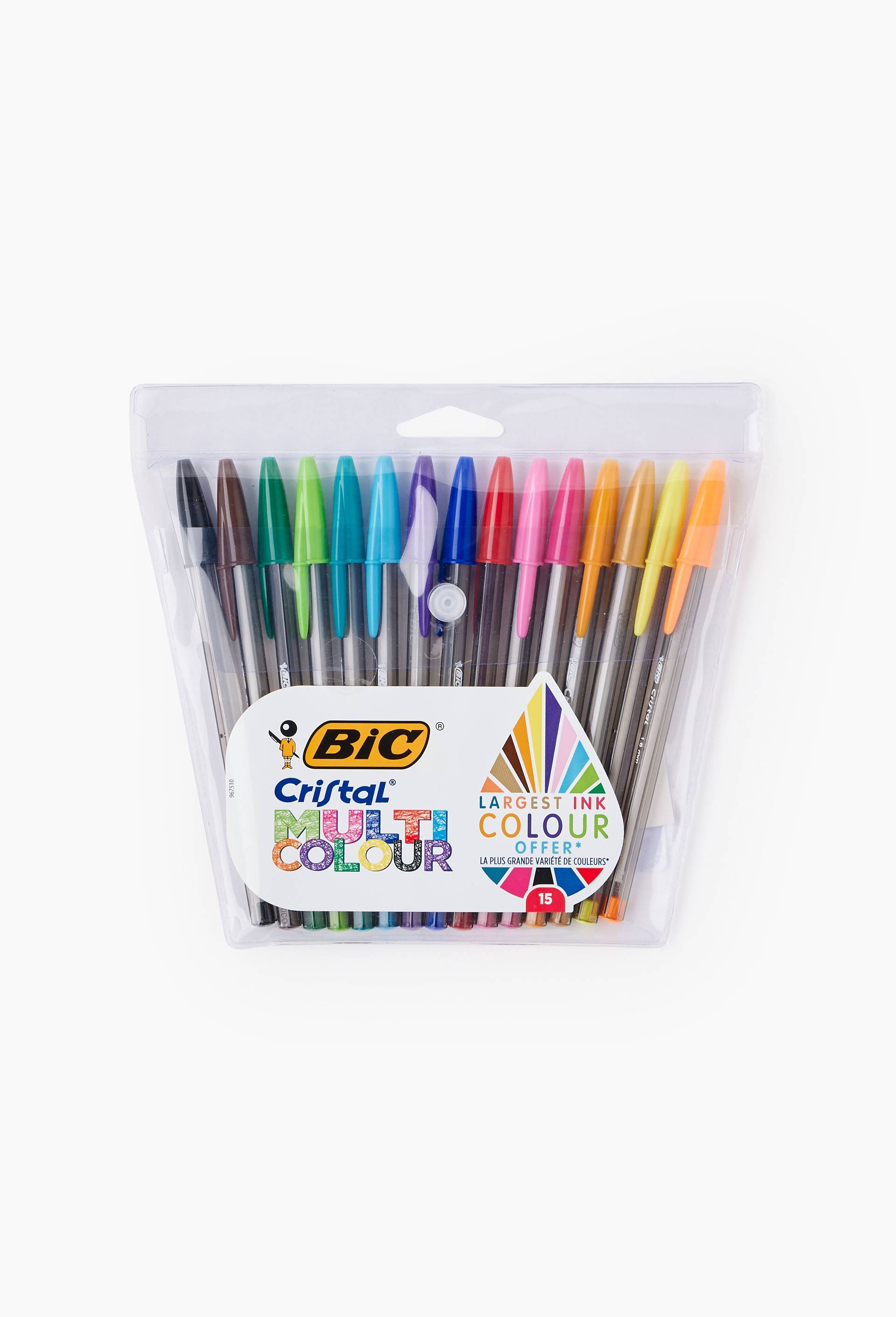 Stylos-bille BIC Cristal Original - Pochette De 20 (15+5 Offerts) - 4 Couleurs Assorties - Pointe 1.0 Mm, Fabriqué En France