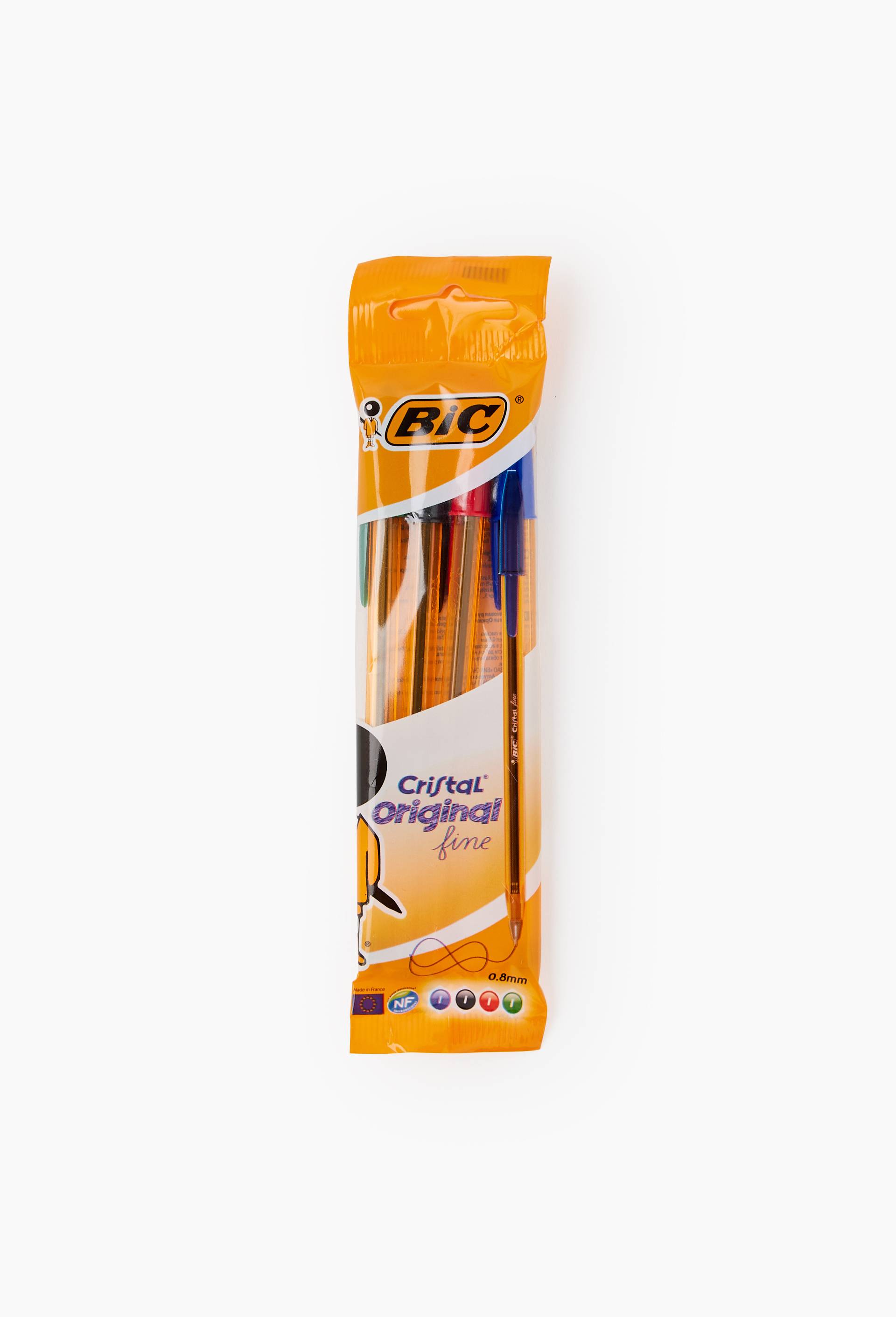 4 stylos billes Cristal pointe fine, coloris assortis, , large image number 1