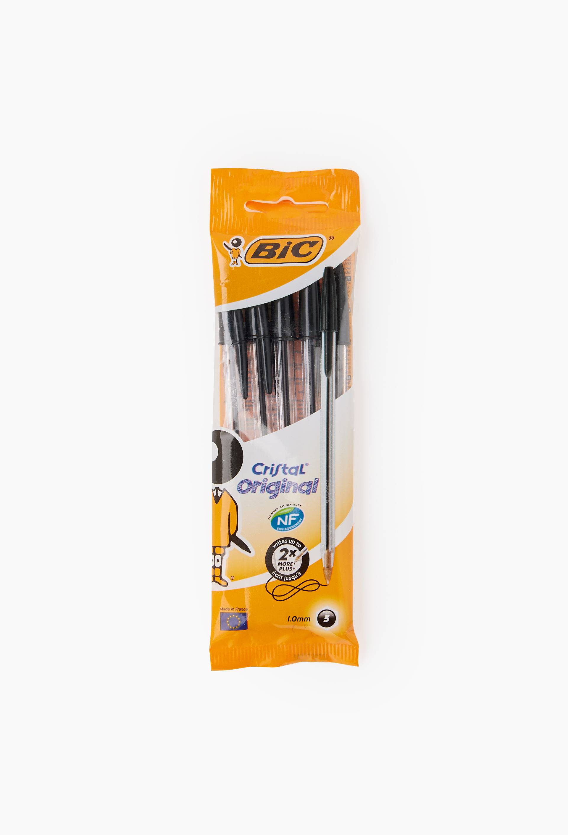 5 stylos bille Cristal, encre noire, , large image number 1