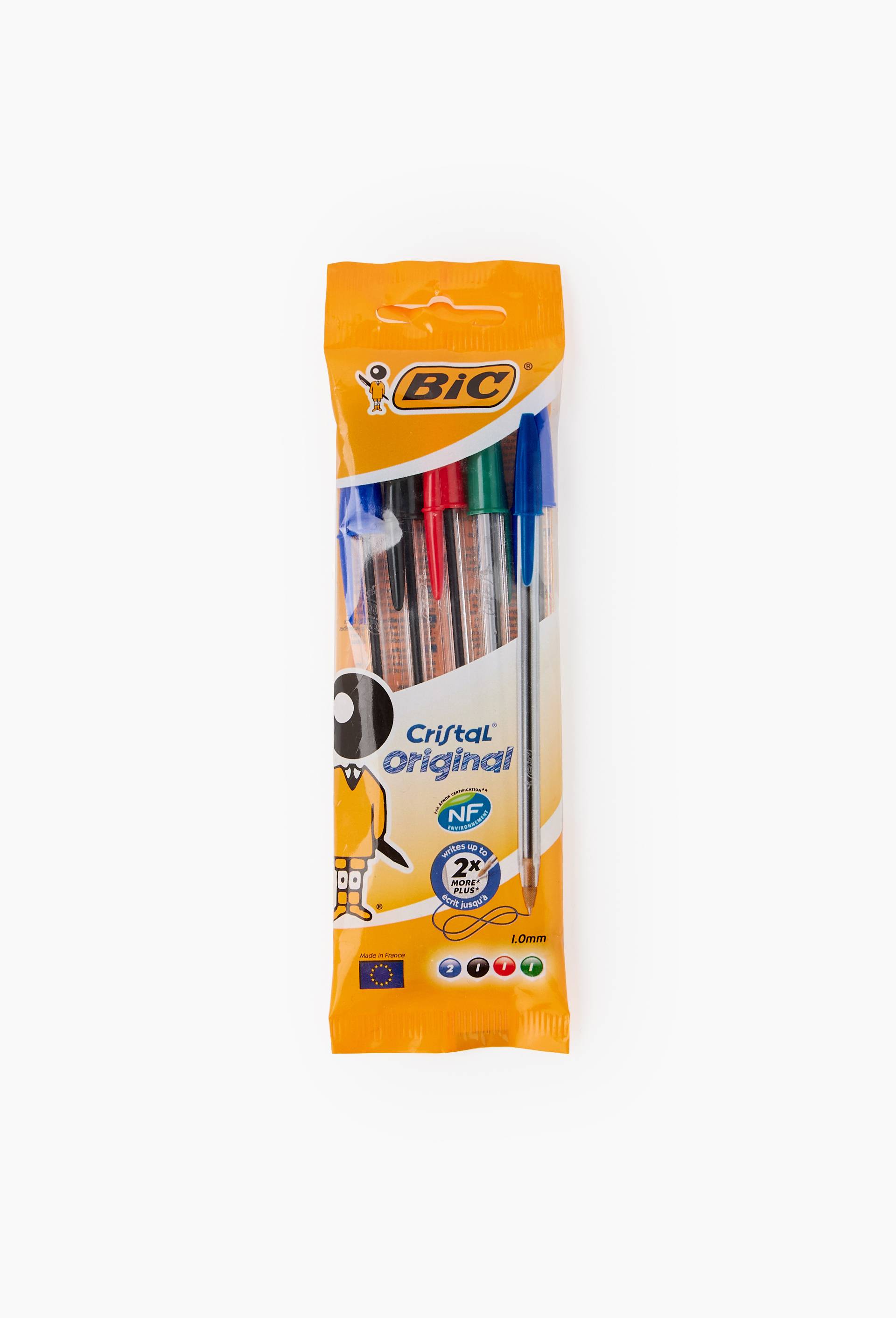 5 stylos bille Cristal, encres assorties, , large image number 1