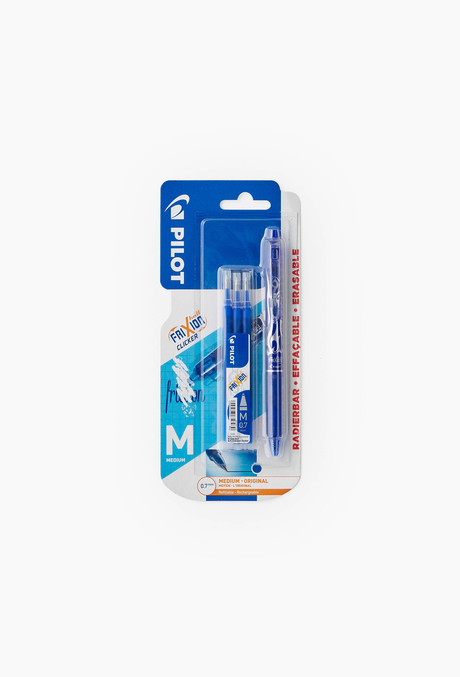 Roller Frixion Ball, encre bleu, pointe moyenne + 3 recharges, , large image number 0