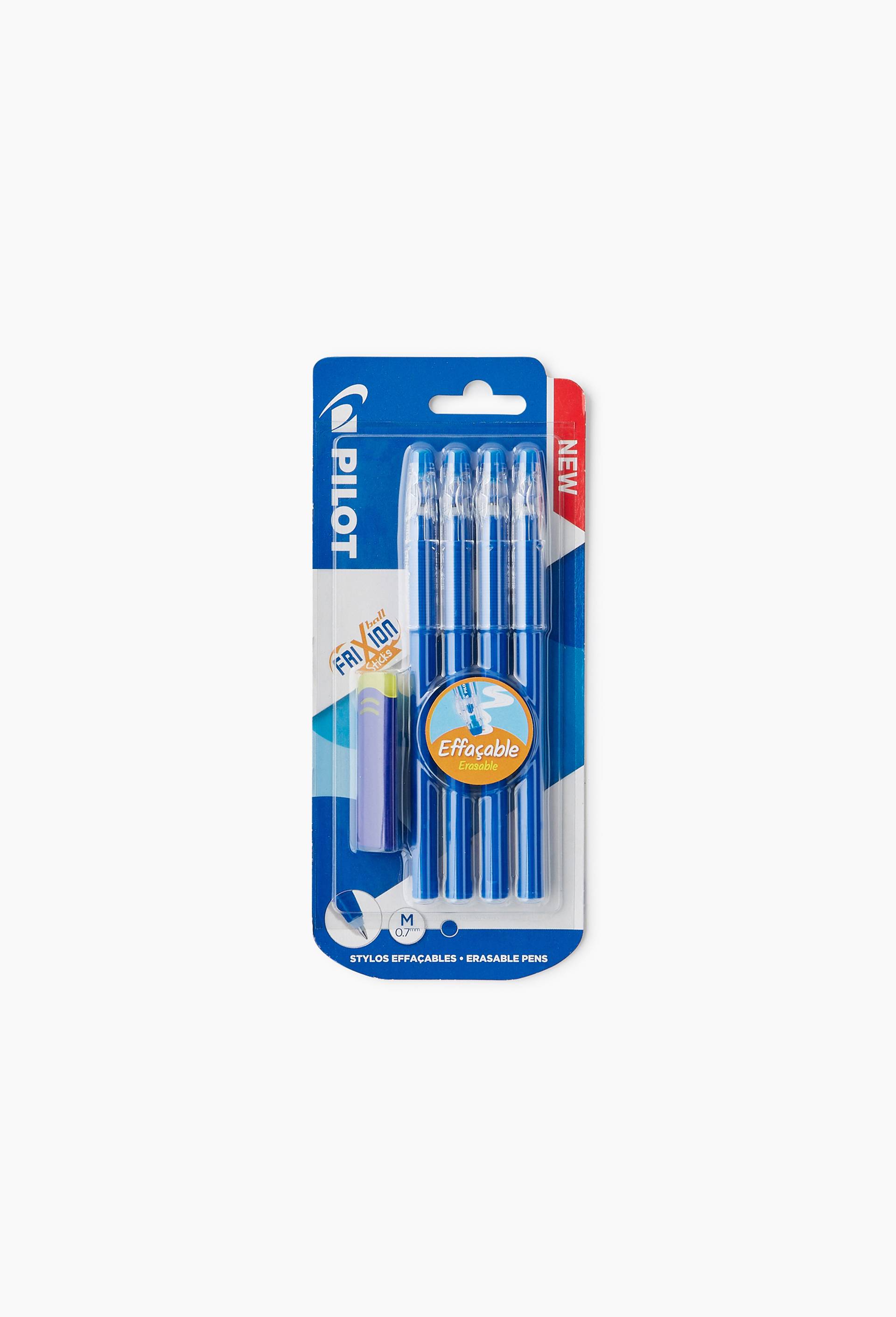 Frixion ball stick 0,7 moyen bleu et gomme Frixion, , large image number 0