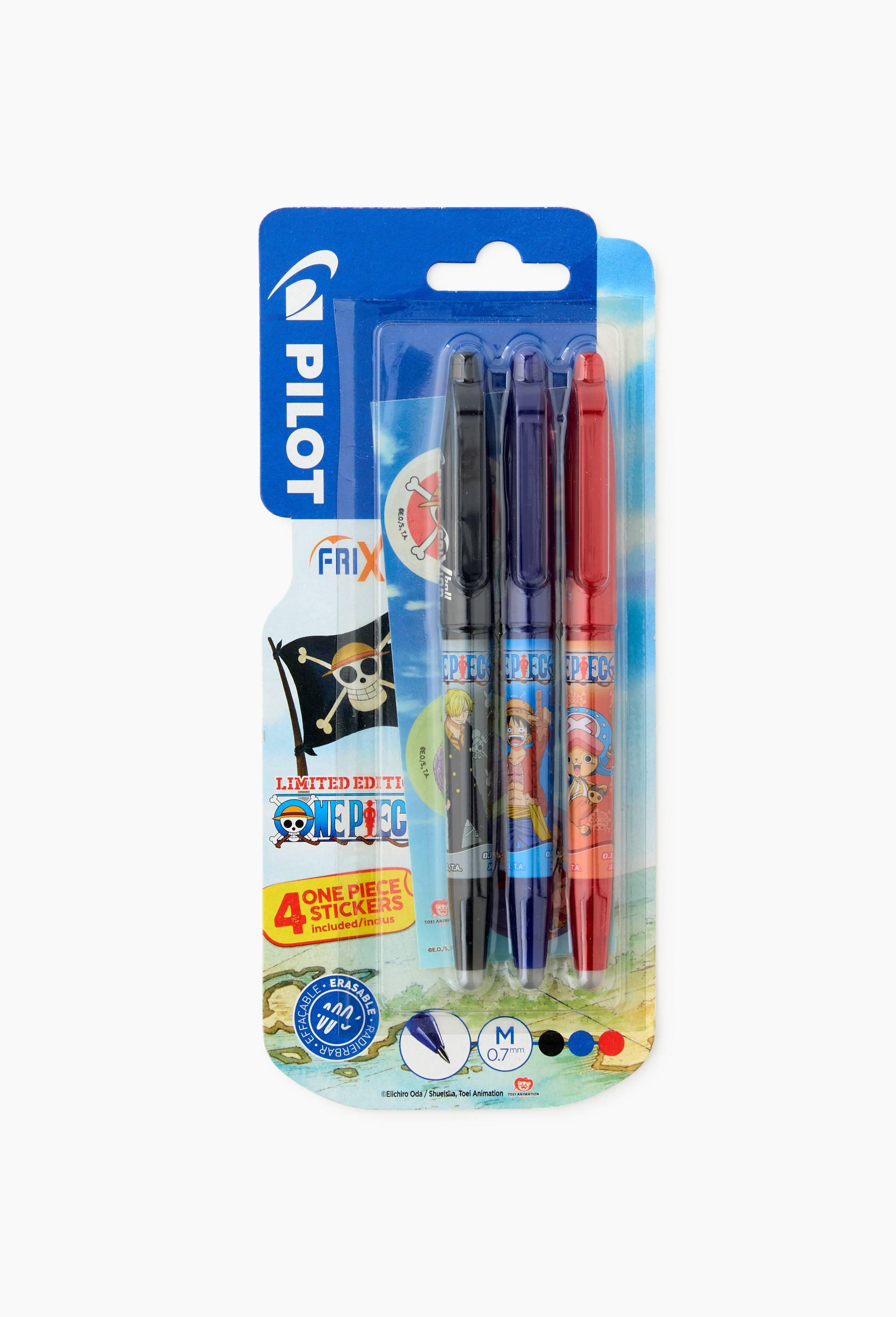 Frixion ball moyen x 3 (noir bleu rouge) - One Piece, , large image number 1