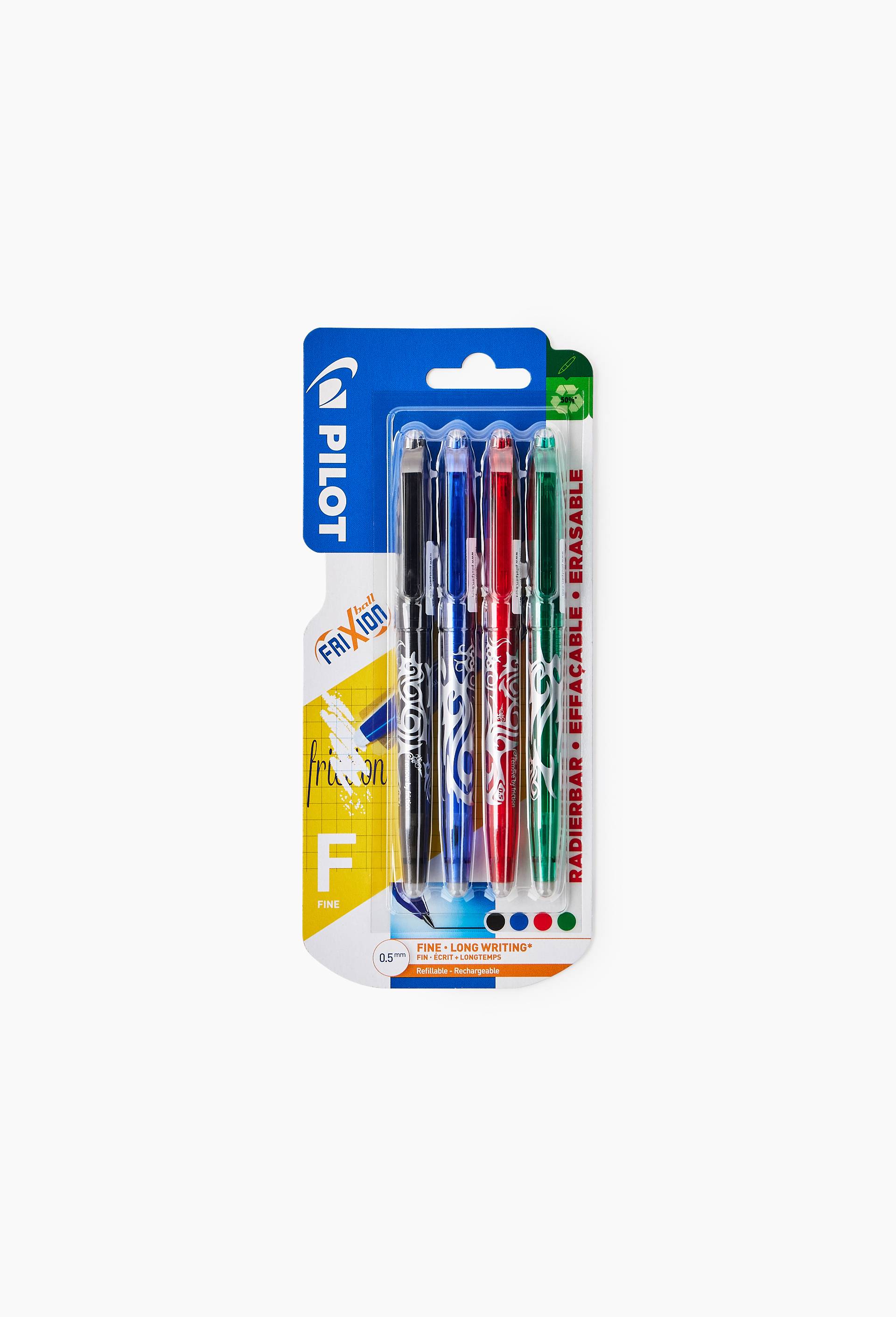 FRIXION BALL FIN ASSORTIS X4 (NOIR BLEU ROUGE VERT), , large image number 0
