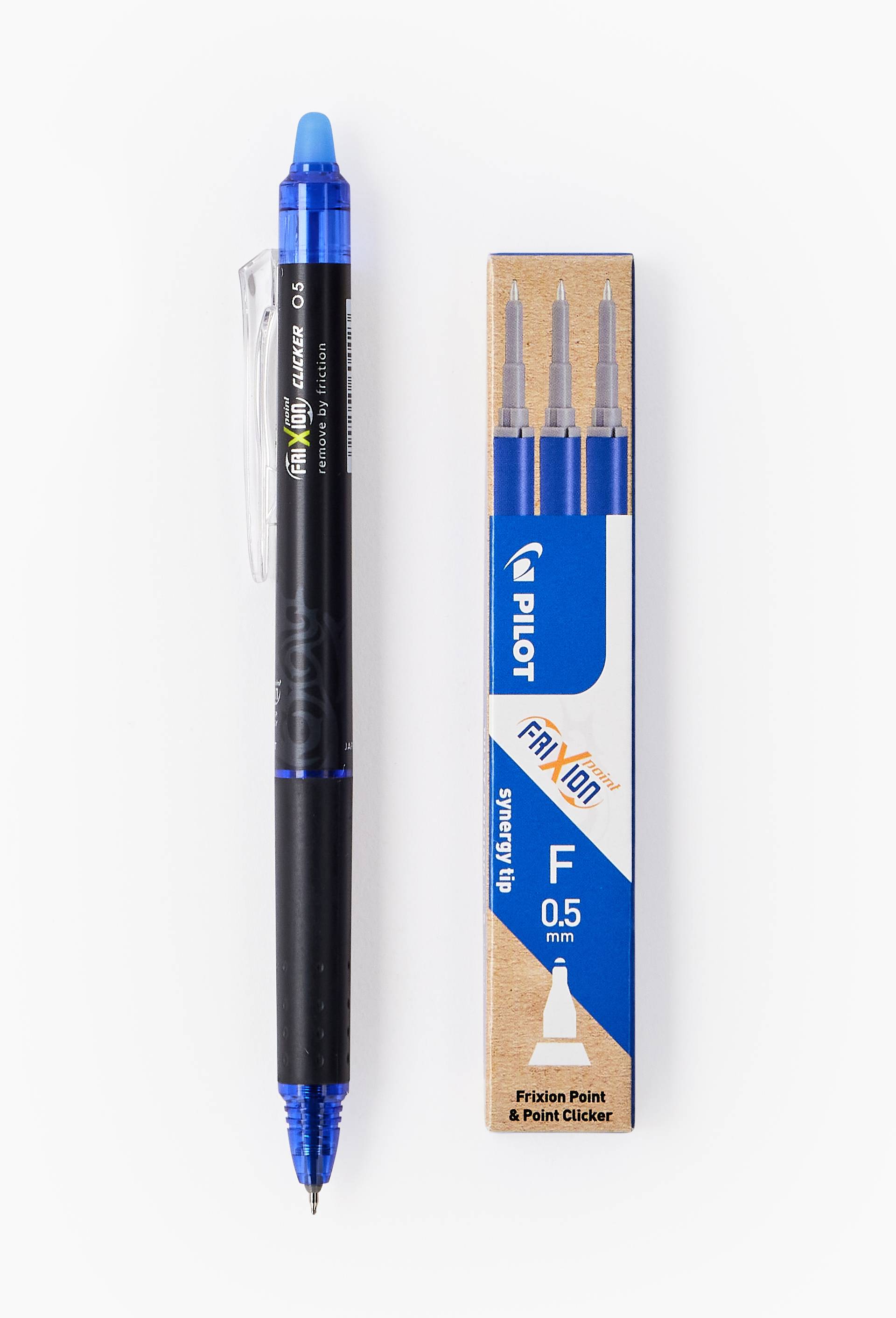 Pilot - Frixion point clicker 0.5 fin bleu + 3 recharges, , large image number 1