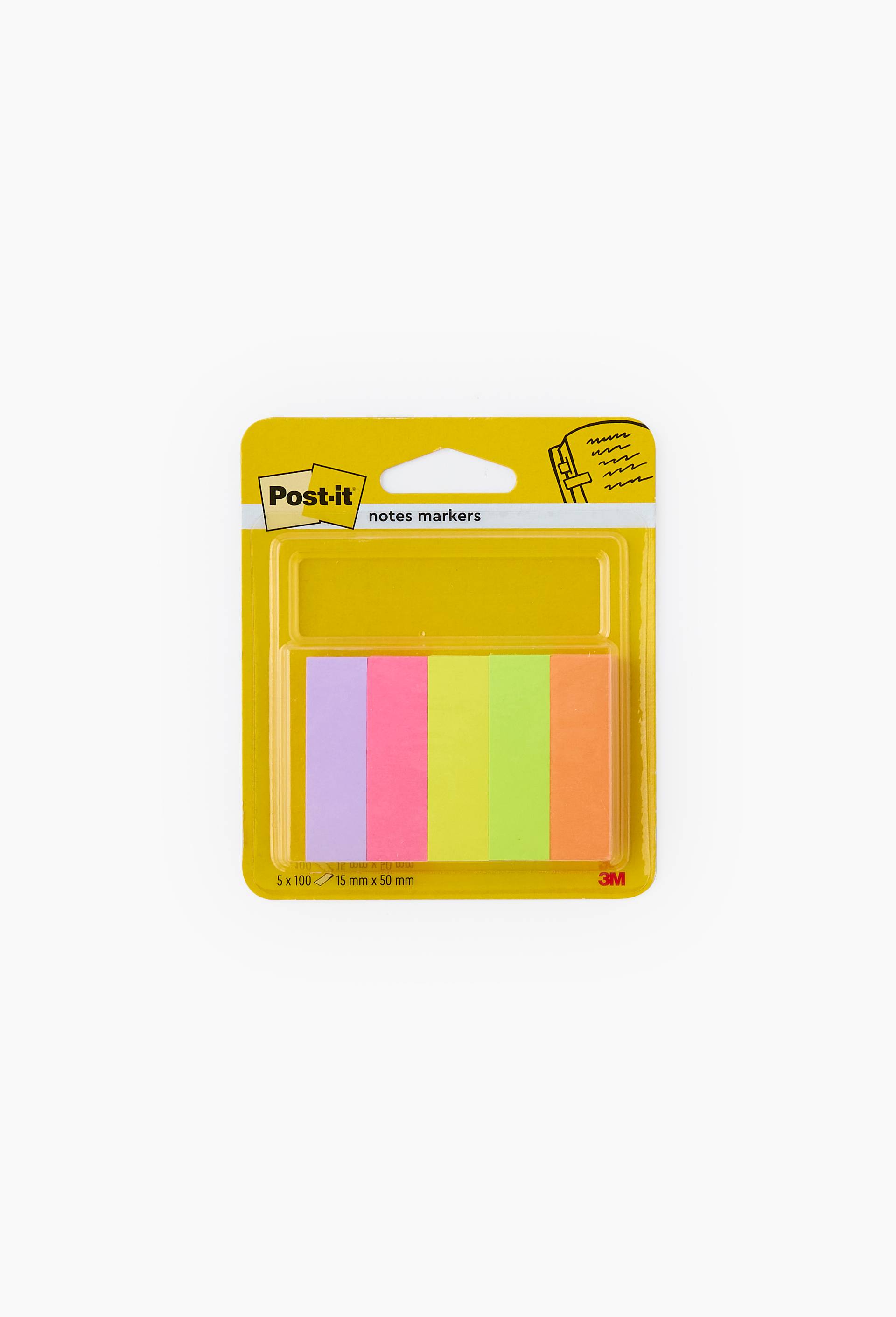 Lot de 5 post-it markers n&eacute;ons, , large image number 0