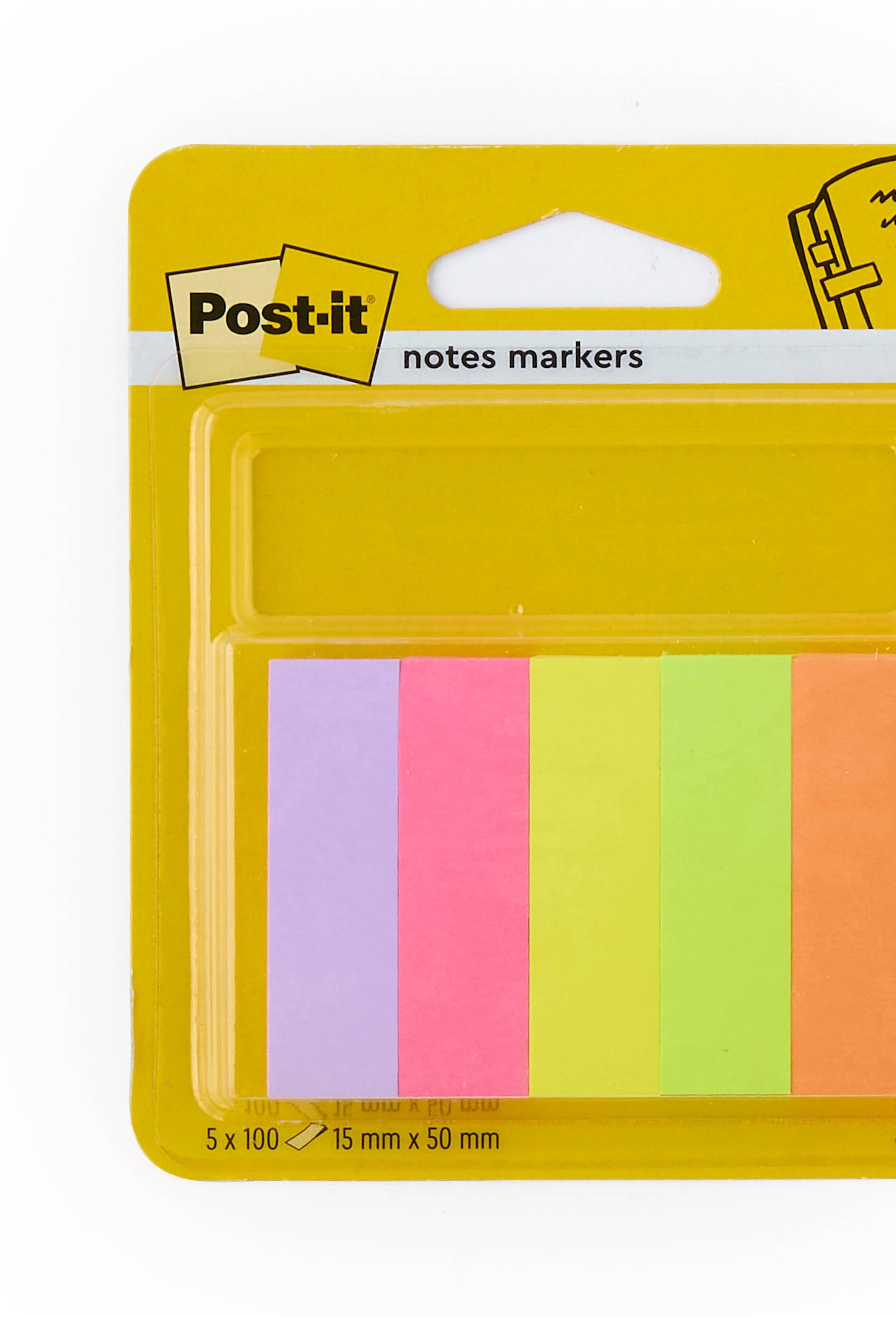 Lot de 5 post-it markers n&eacute;ons, , large image number 1