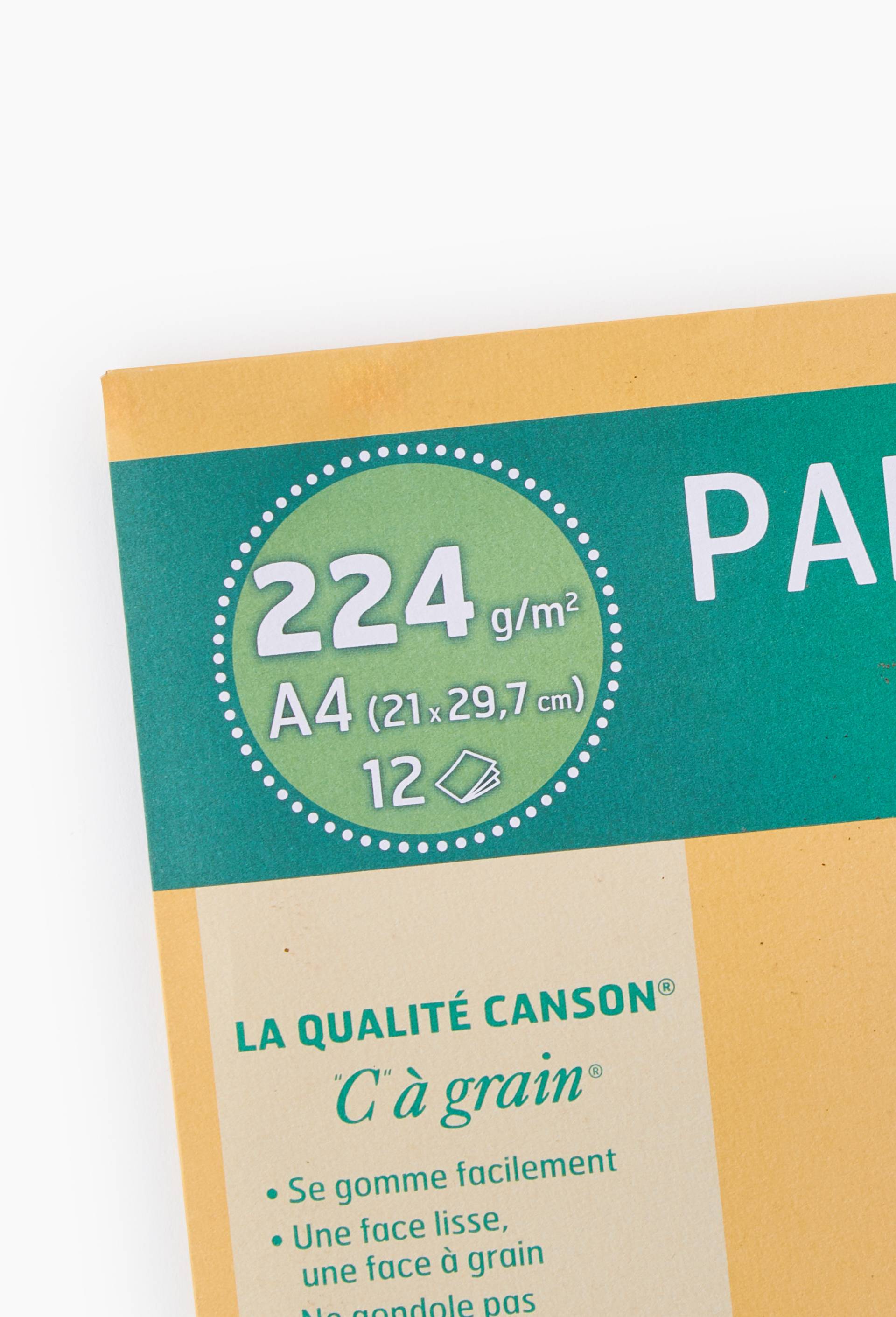 Canson - Pochette papier &agrave; dessin - 12 feuilles - A4 - 224 gr - blanc, , large image number 1