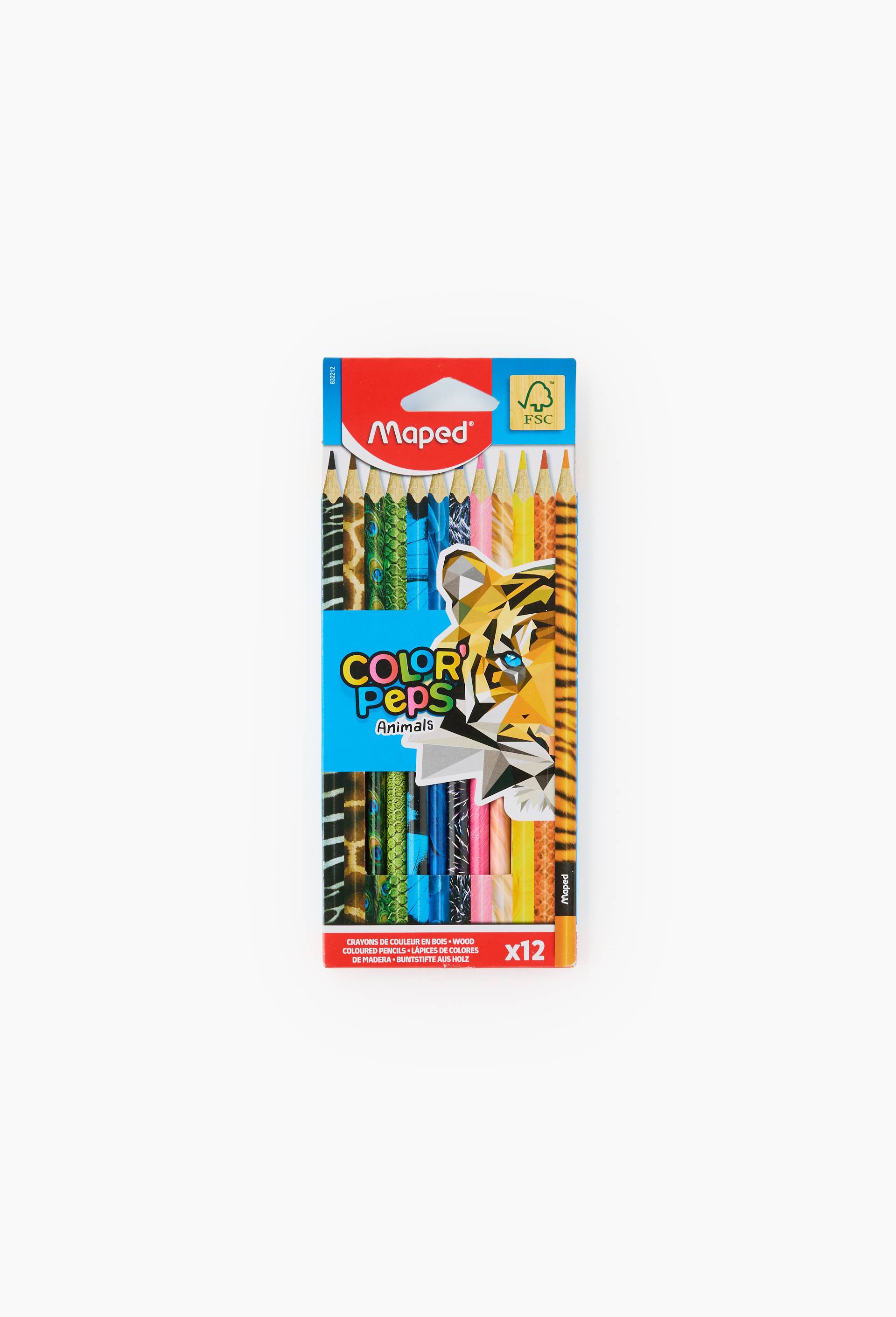 12 crayons de couleurs - Color'peps Animals, , large image number 0