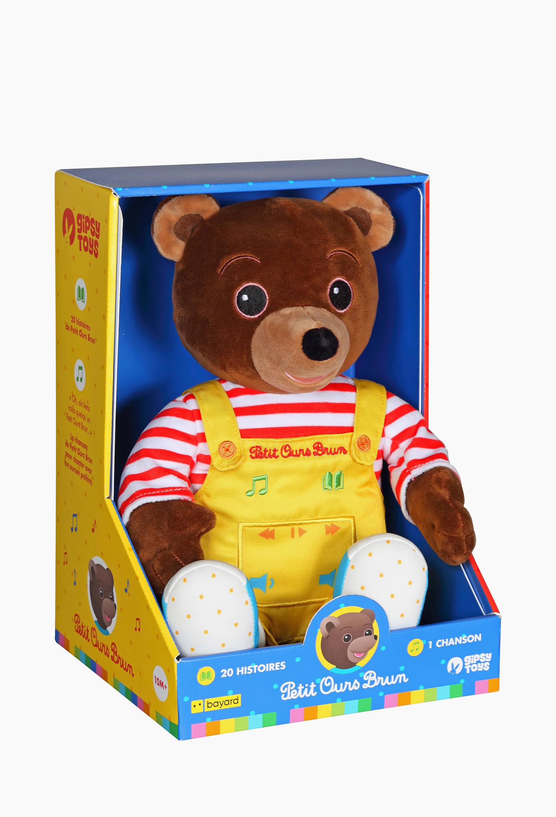 Peluche - Petit Ours Brun Conteur d'histoires - 28 cm, , large image number 0.0
