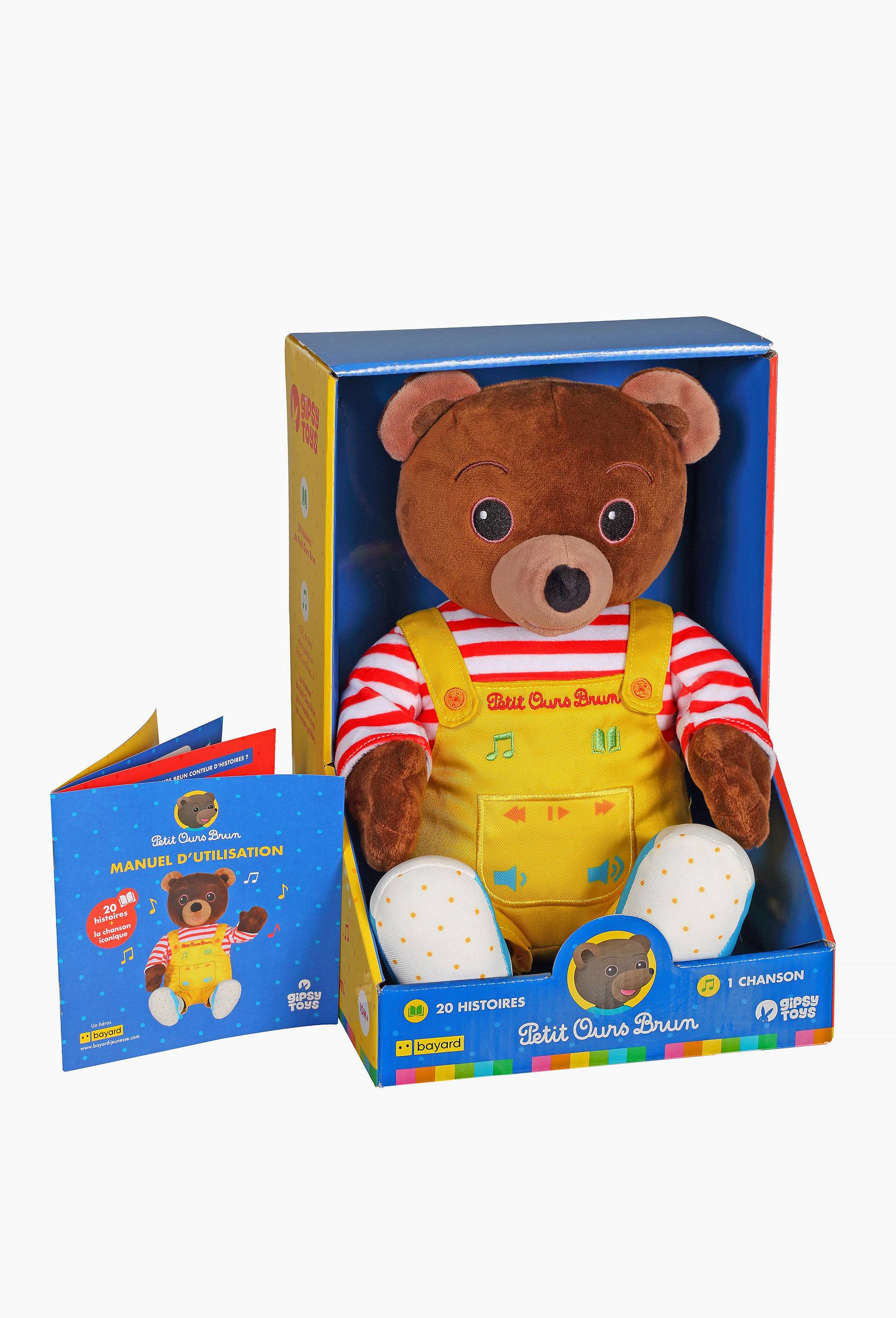 Peluche - Petit Ours Brun Conteur d'histoires - 28 cm, , large image number 1.0