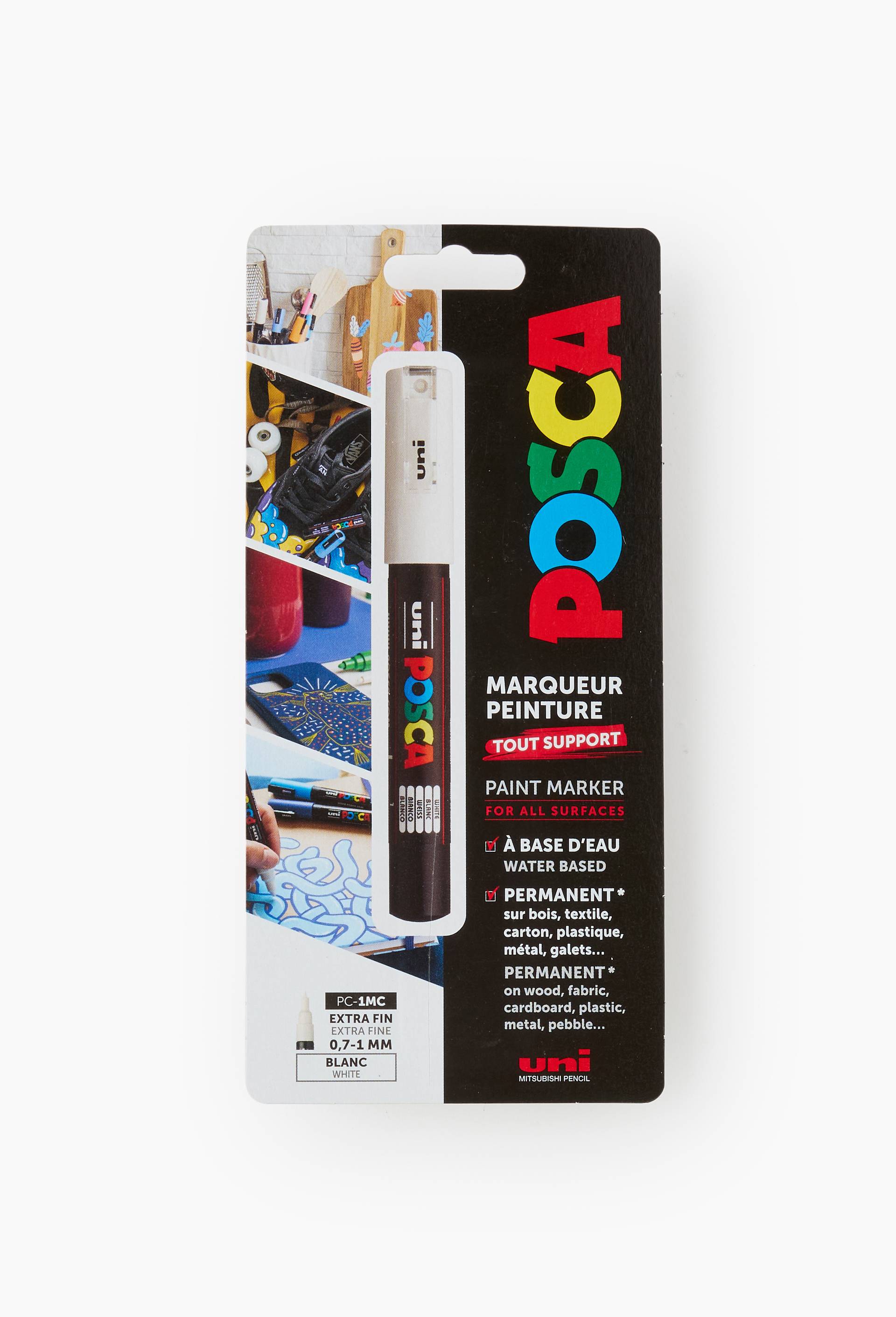 Posca  - blanc - pointe extra fine conique, , large image number 0