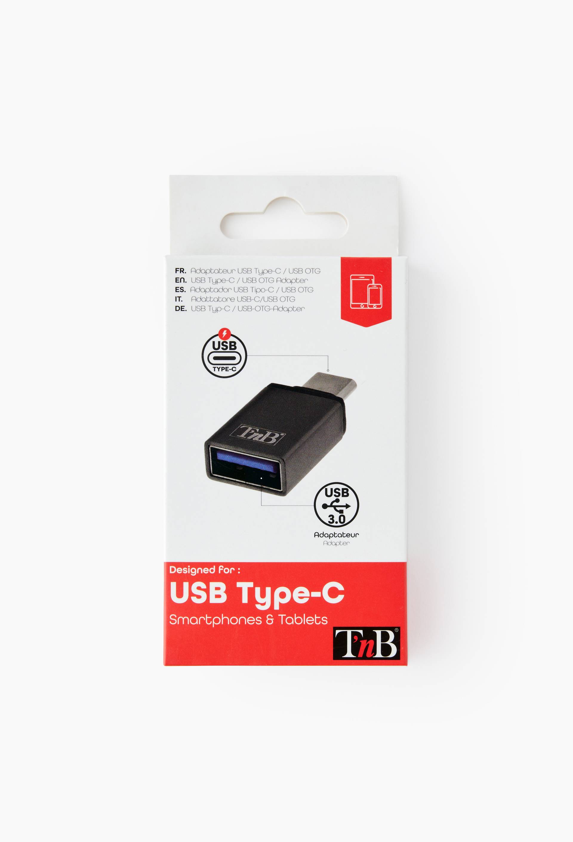 Adaptateur USB C vers USB A TNB, ultra compact, transfert USB 3.0 rapide, , large image number 0
