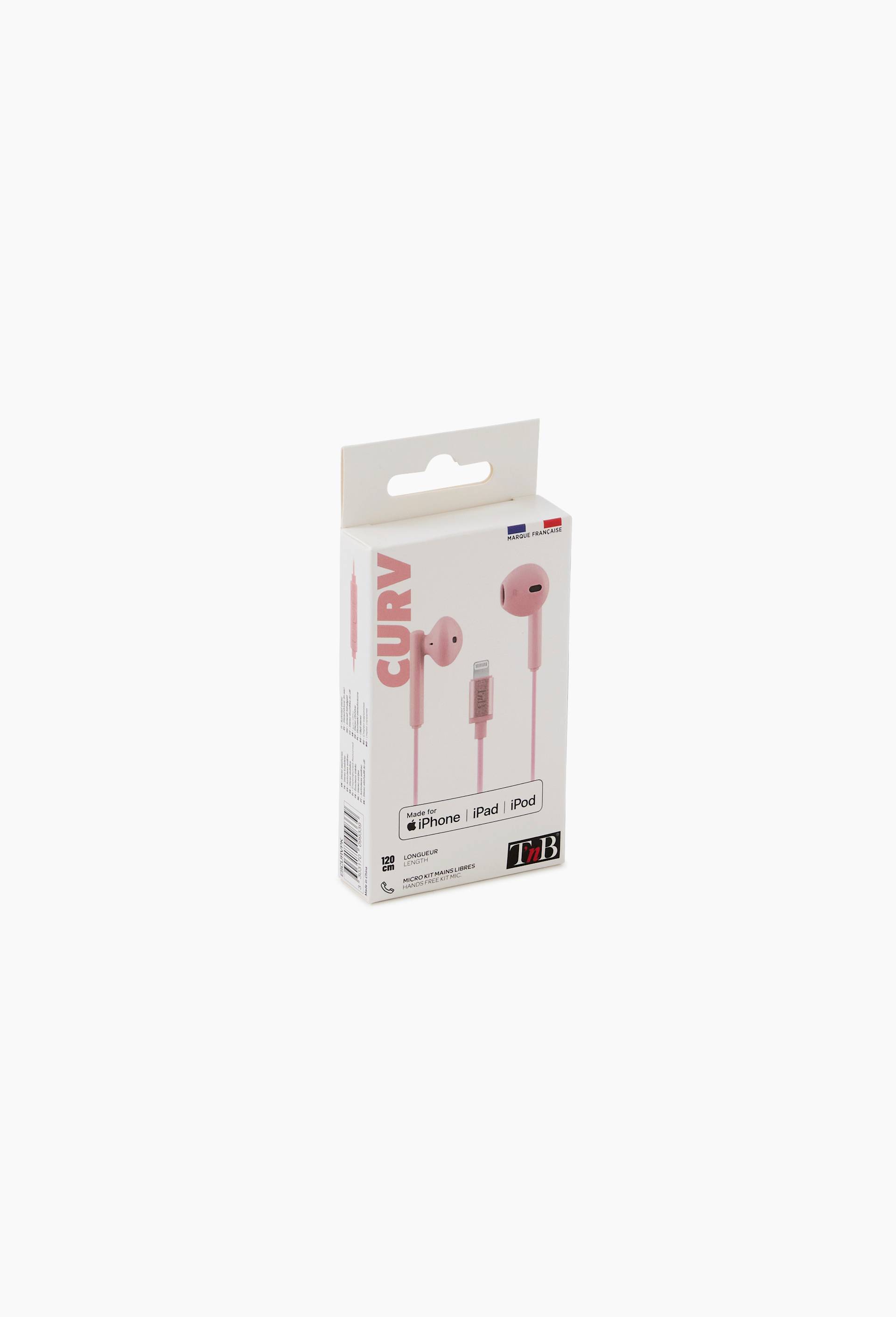 &Eacute;couteurs Lightning TNB, design semi intra blanc, micro et commandes int&eacute;gr&eacute;es, , large image number 0