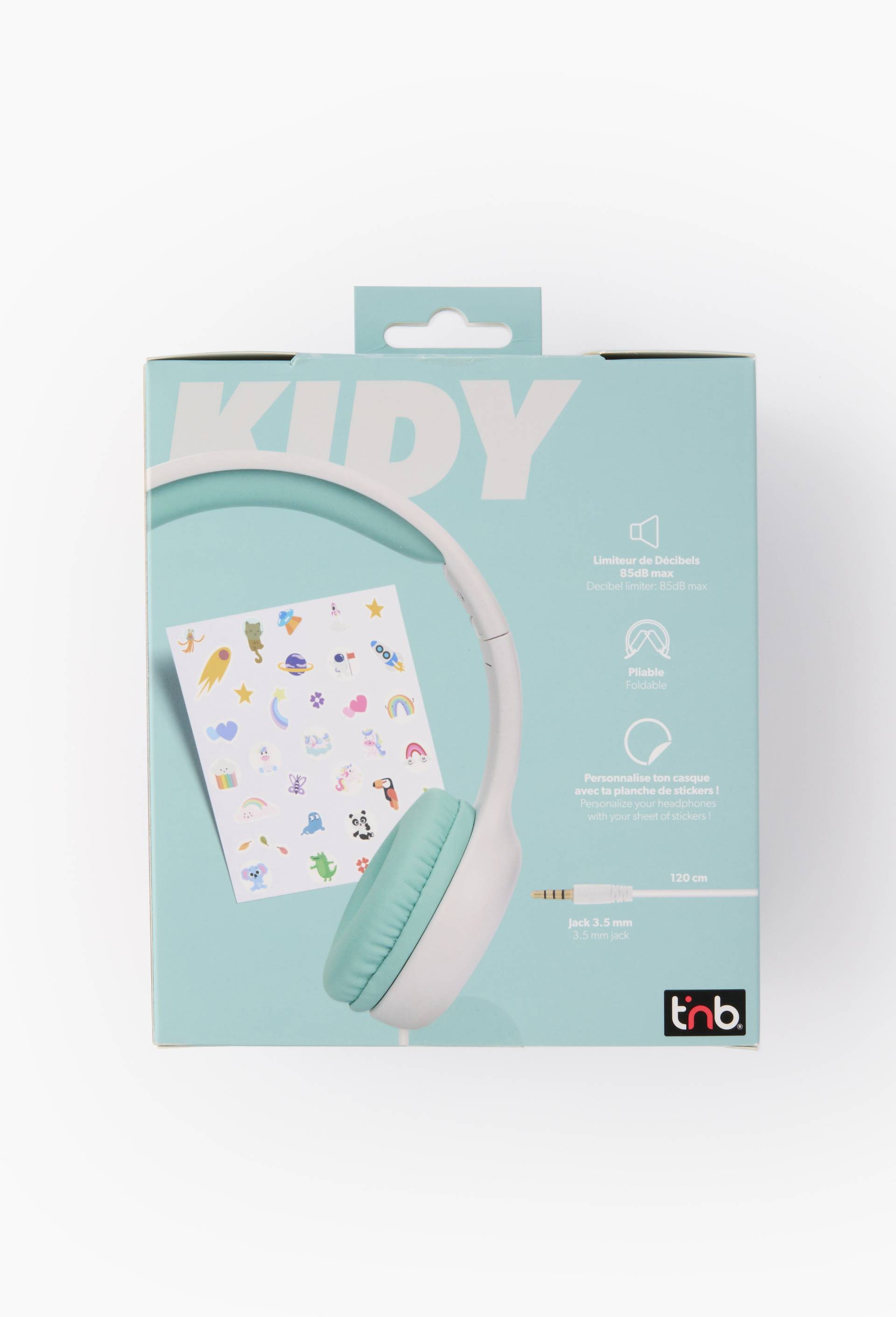 KIDS - Casque st&eacute;r&eacute;o enfant 85 dB - blanc / vert, , large image number 2.0