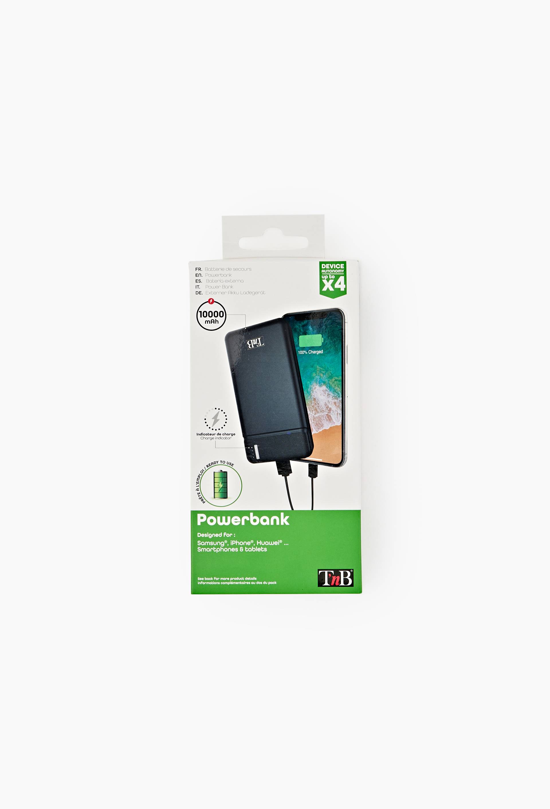 Powerbank TNB 10 000 mAh, double USB, 10W, compact & fiable, , large image number 0.0