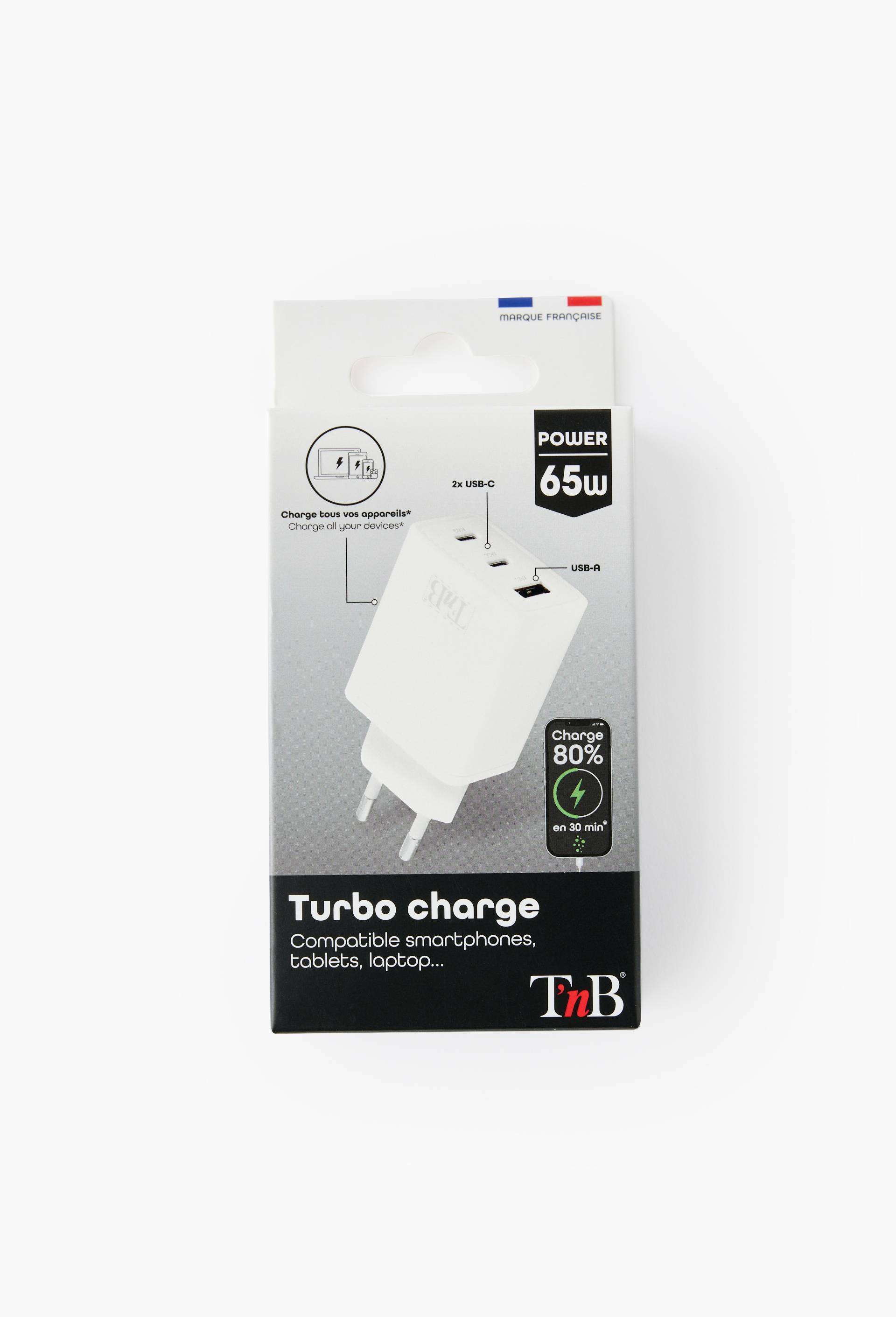 Chargeur secteur 1 usb 2 usb-c, 65 watts, , large image number 0