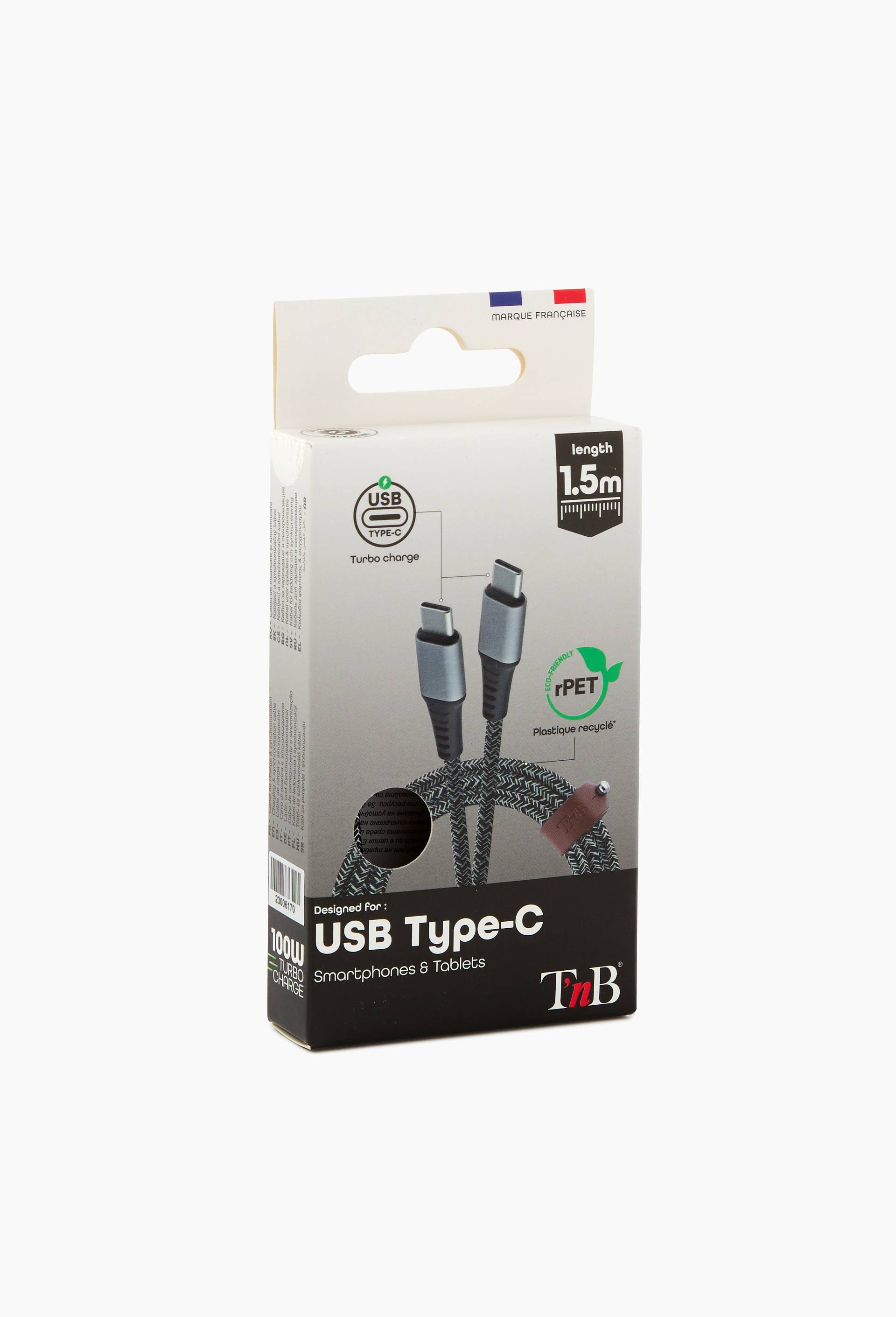 C&acirc;ble usb-c vers usb-c, 1,5m, , large image number 0