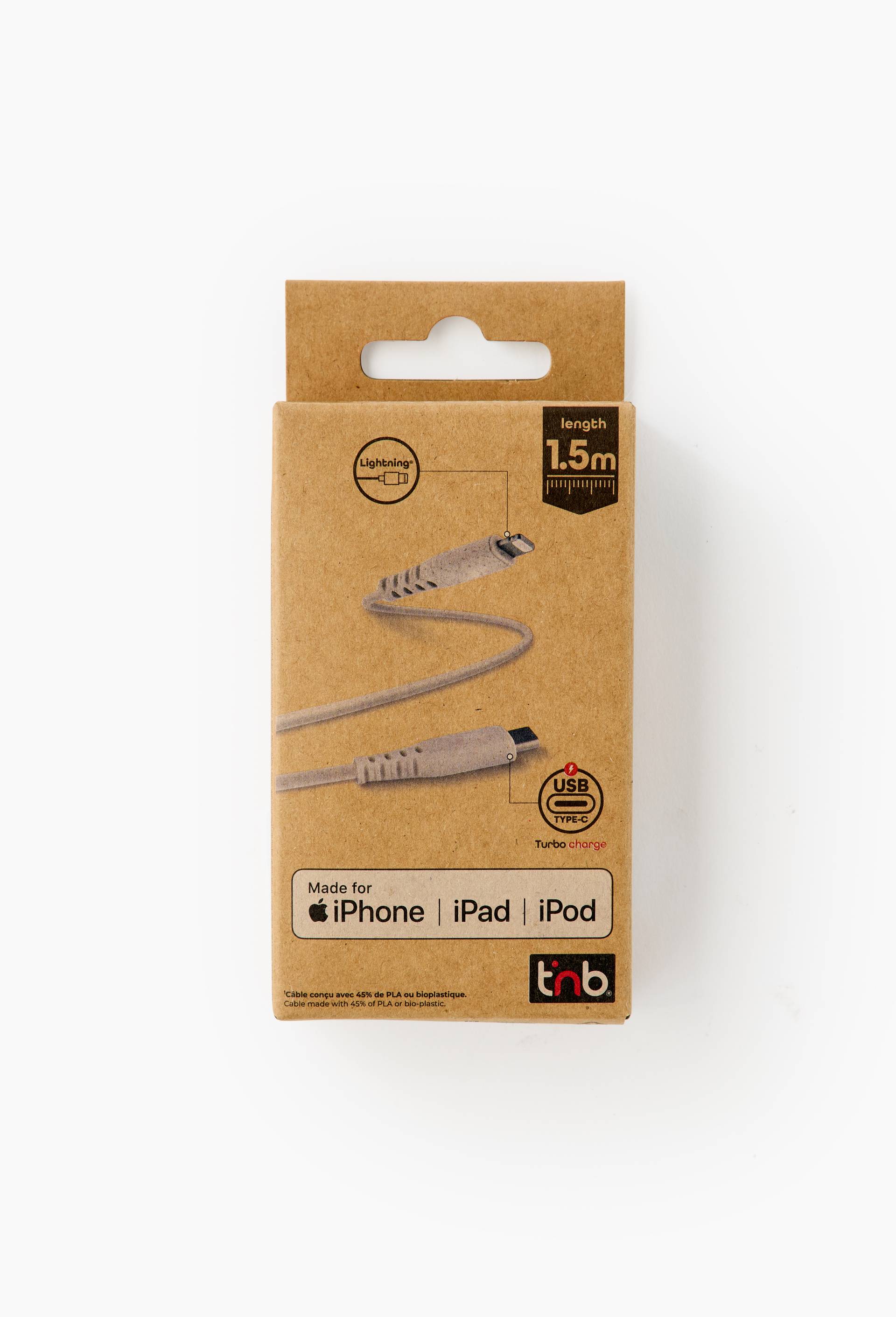 Cable &eacute;co con&ccedil;u usb-c vers usb-c, 1,5m, , large image number 0.0