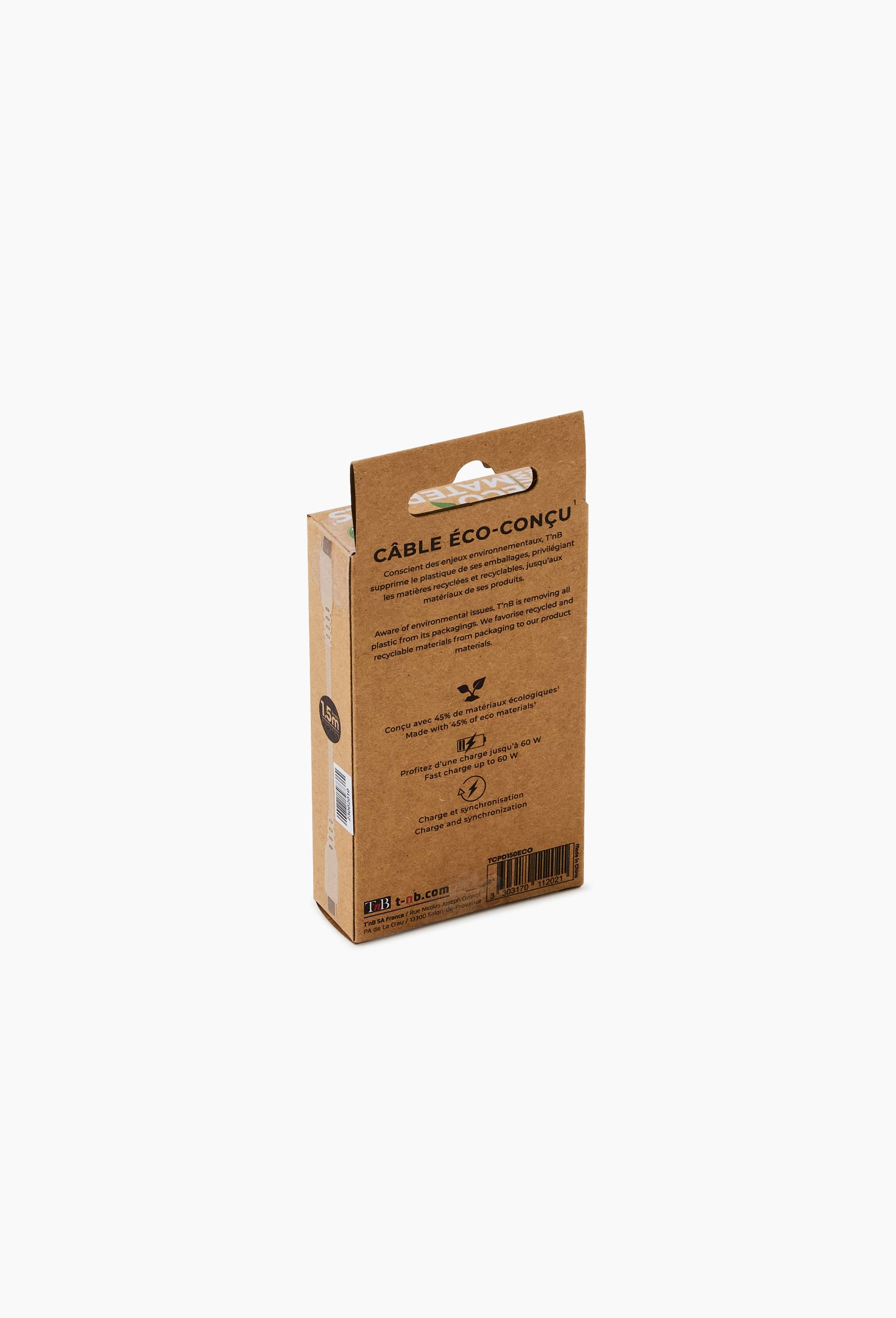 C&acirc;ble &eacute;co con&ccedil;u usb-c vers usb-c, 1,5m, , large image number 1