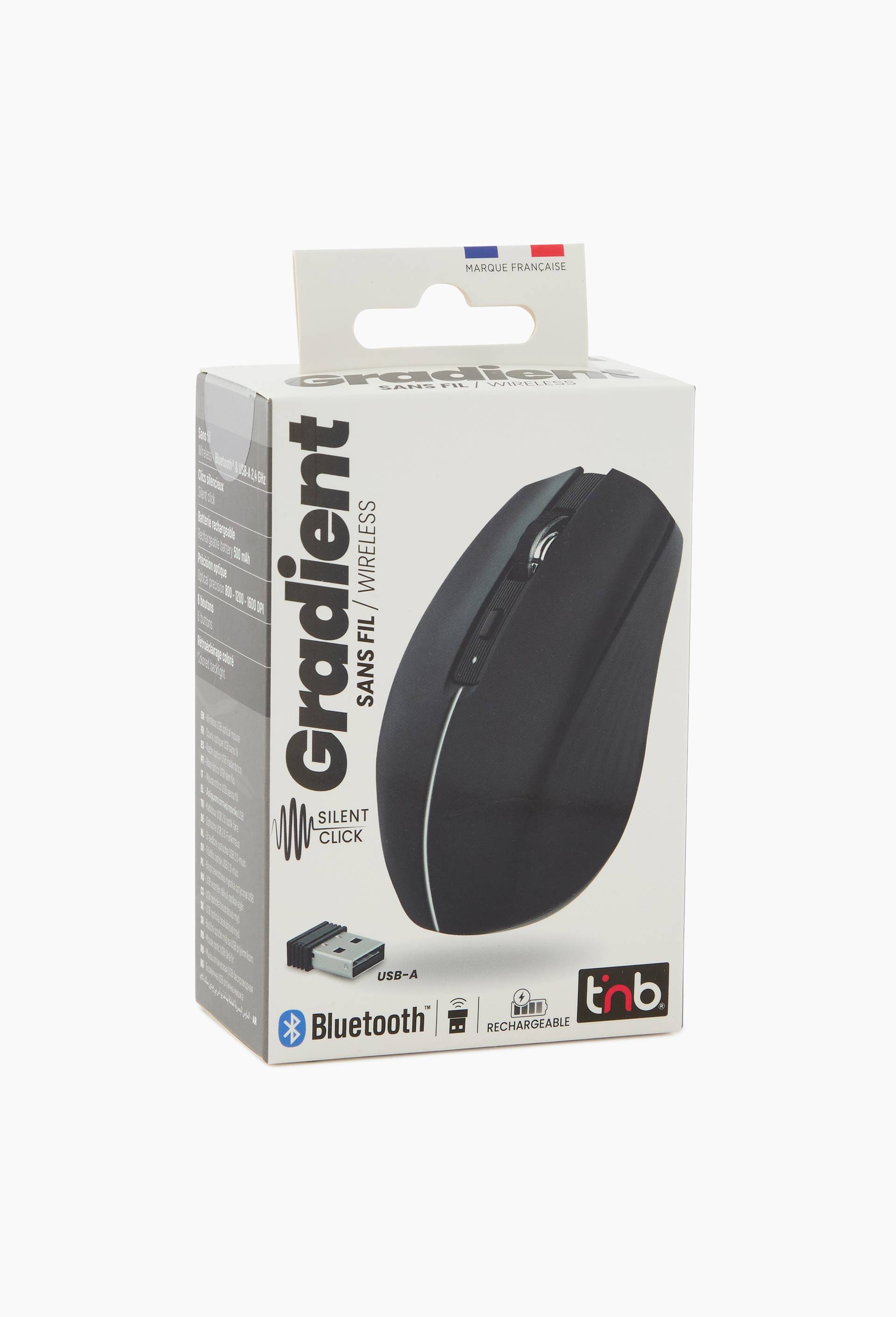 Souris sans fil gradient rechargeable dual connect, noir, , large image number 0.0