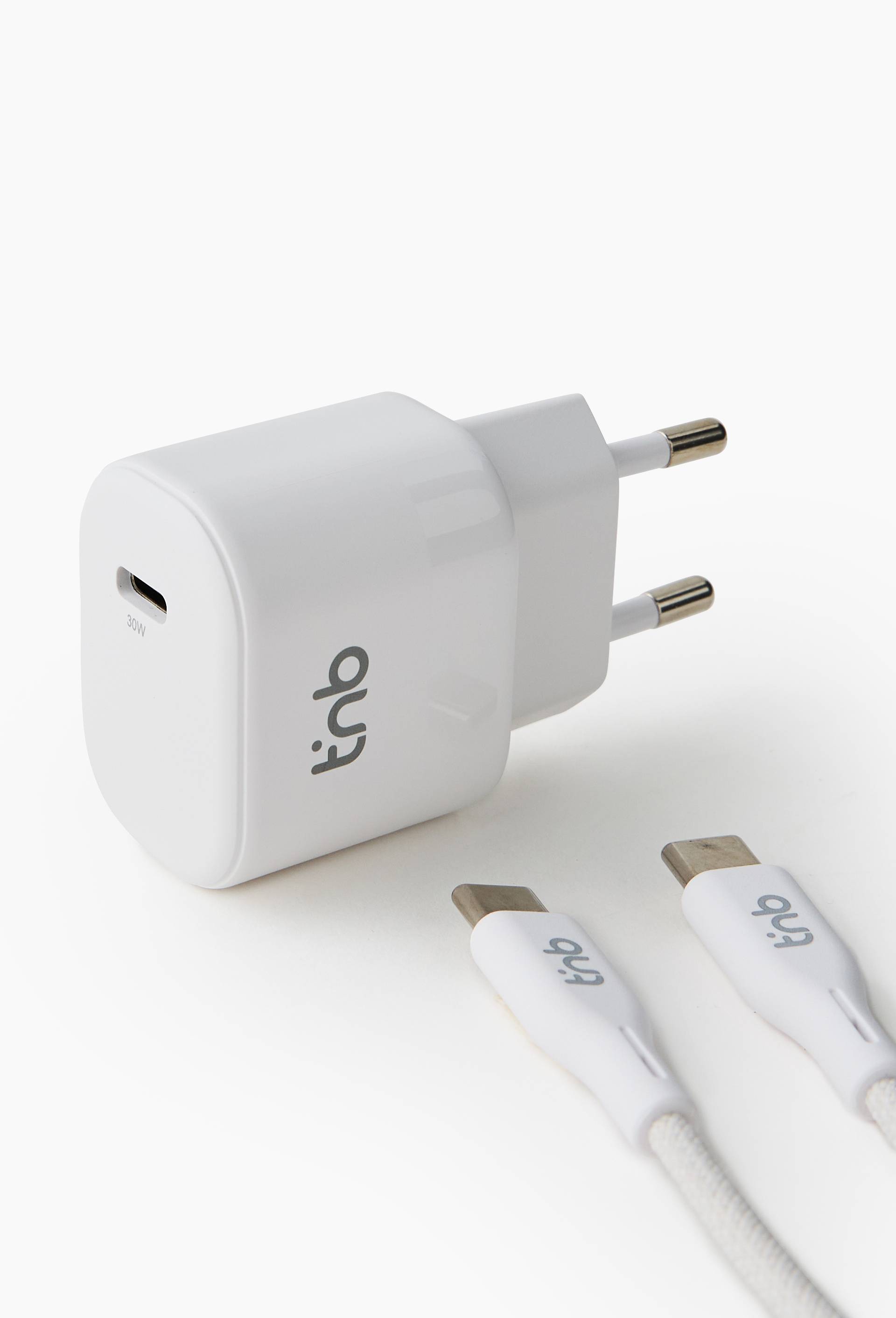 Pack de charge secteur 1 USB-C 30W + c&acirc;ble USB-C - Blanc, , large image number 1.0