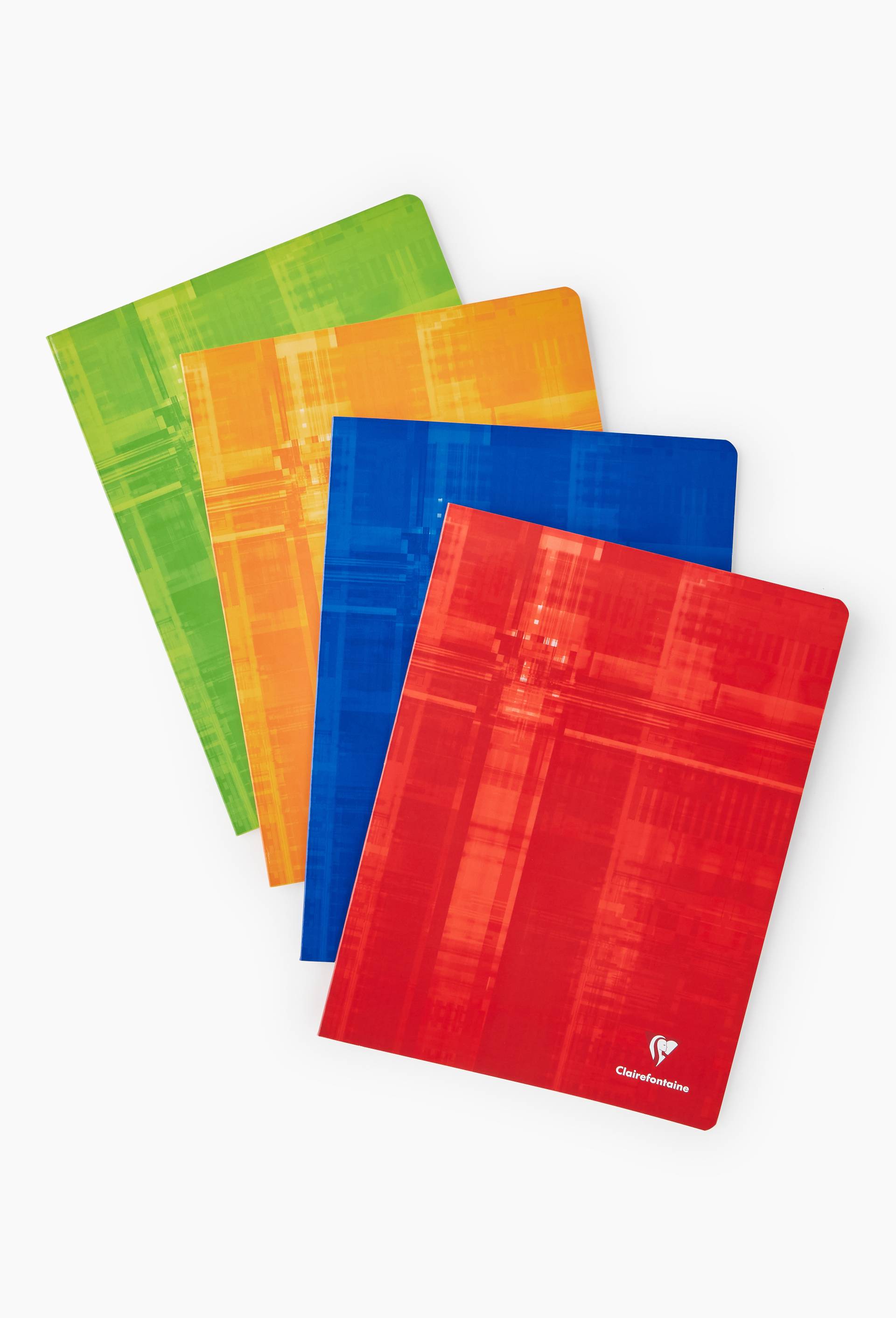 Lot de 4 cahiers piqu&eacute;s Clairefontaine 17x22cm, 96 pages, carte, , large image number 0