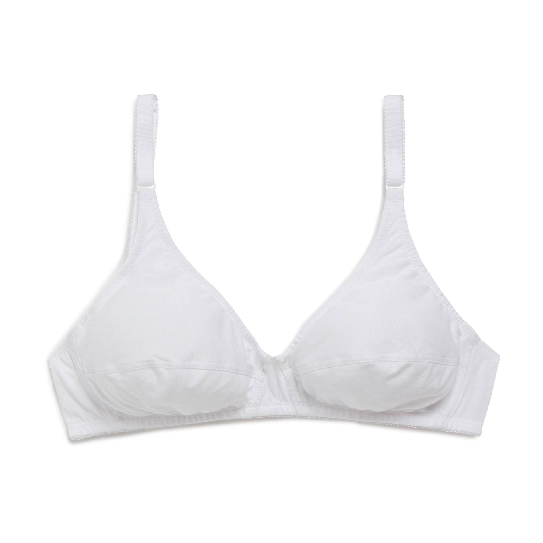 Soutien-gorge sans armatures en coton, Blanc, large image number 1