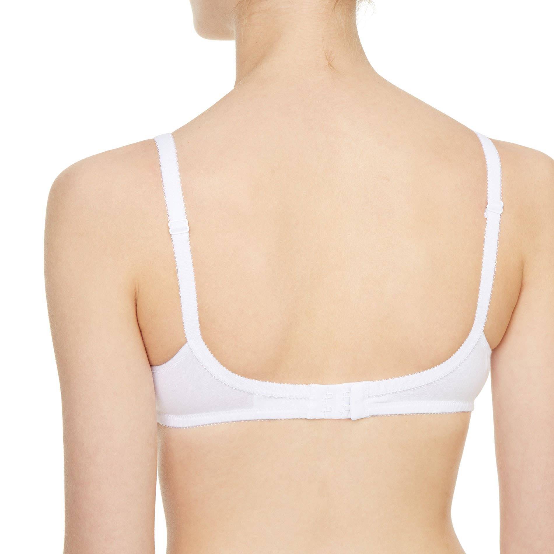 Soutien-gorge sans armatures en coton, Blanc, large image number 2