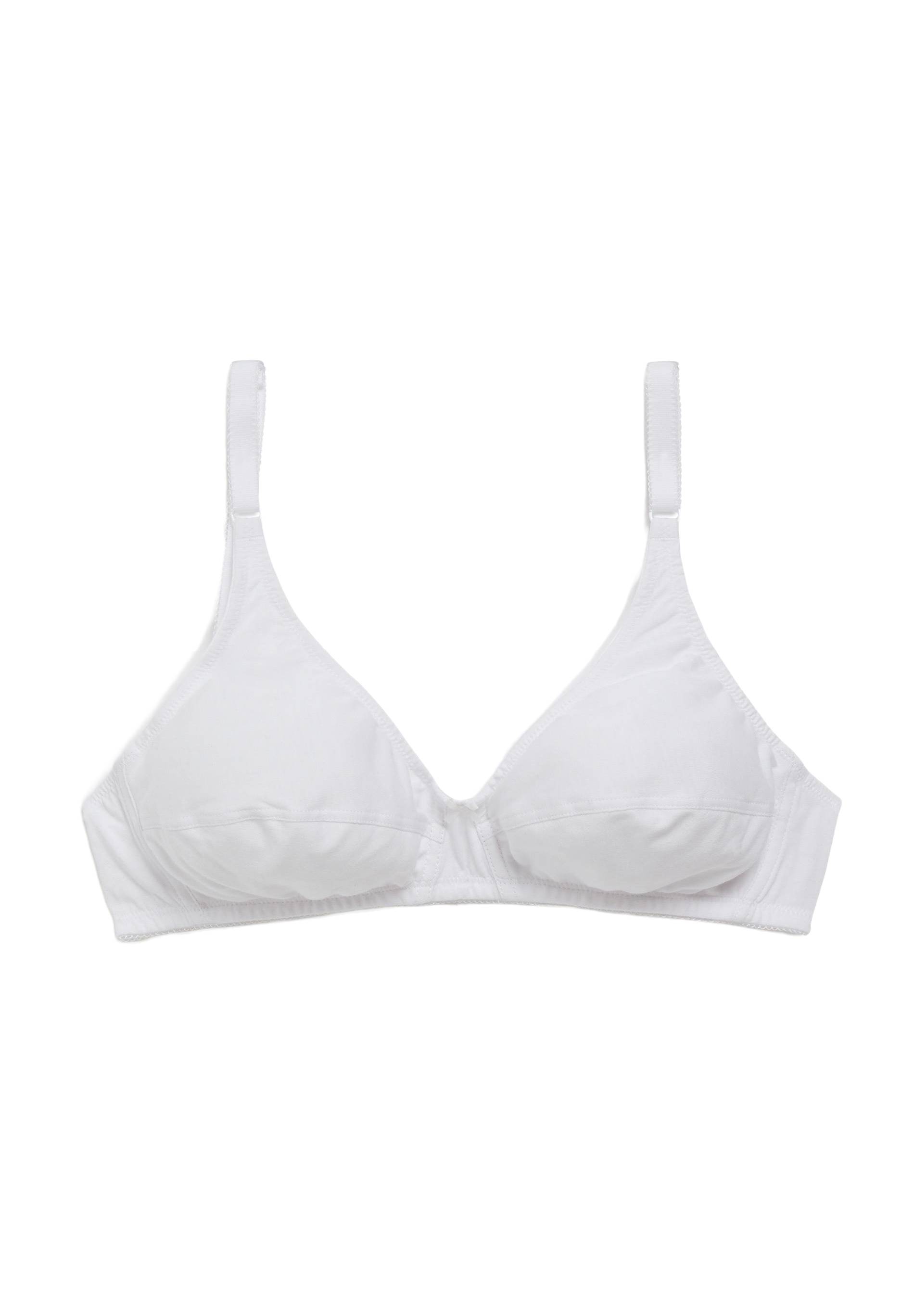 Soutien-gorge sans armatures en coton, Blanc, large image number 4
