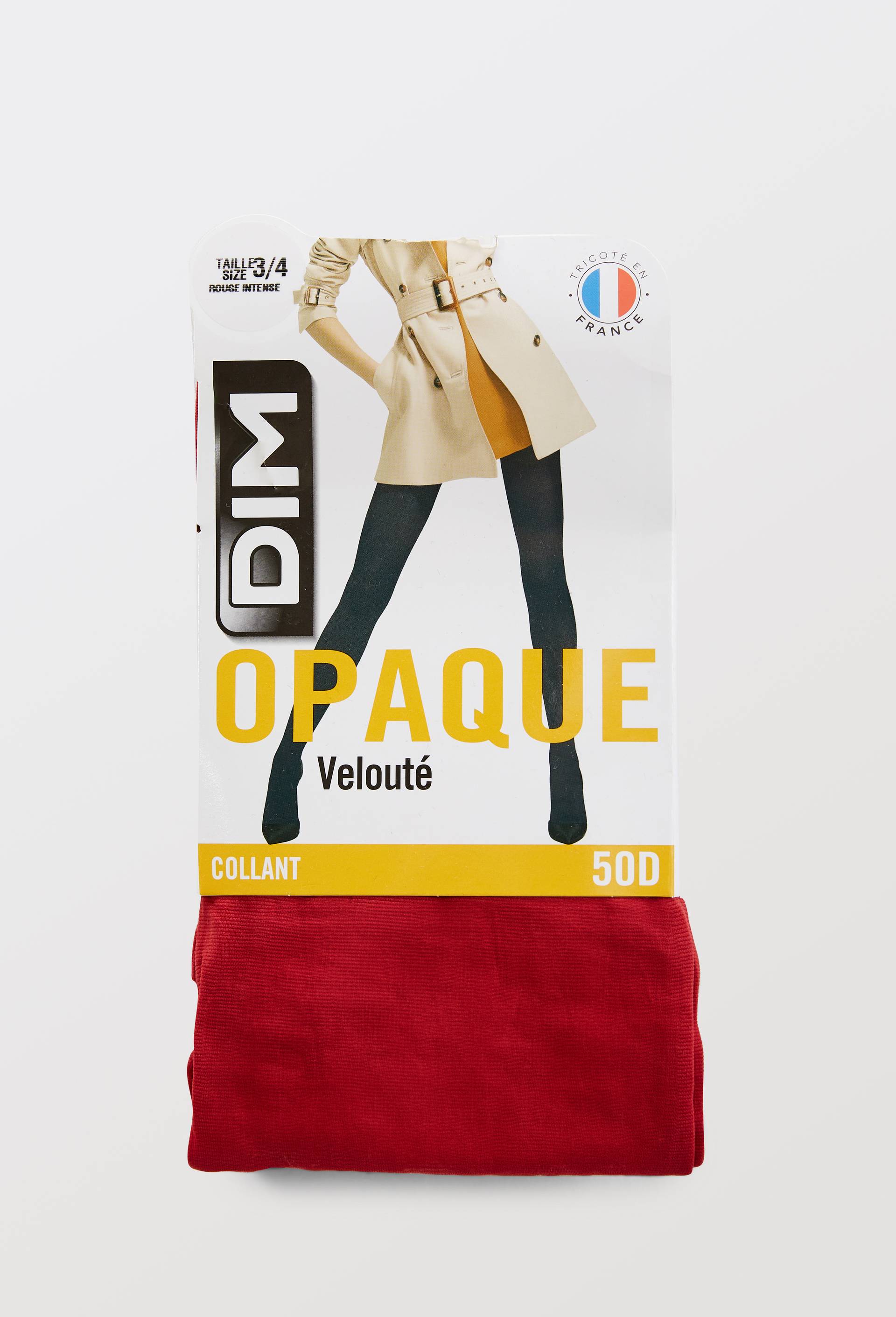 Collant noir opaque DIM, Rouge, large image number 1.0