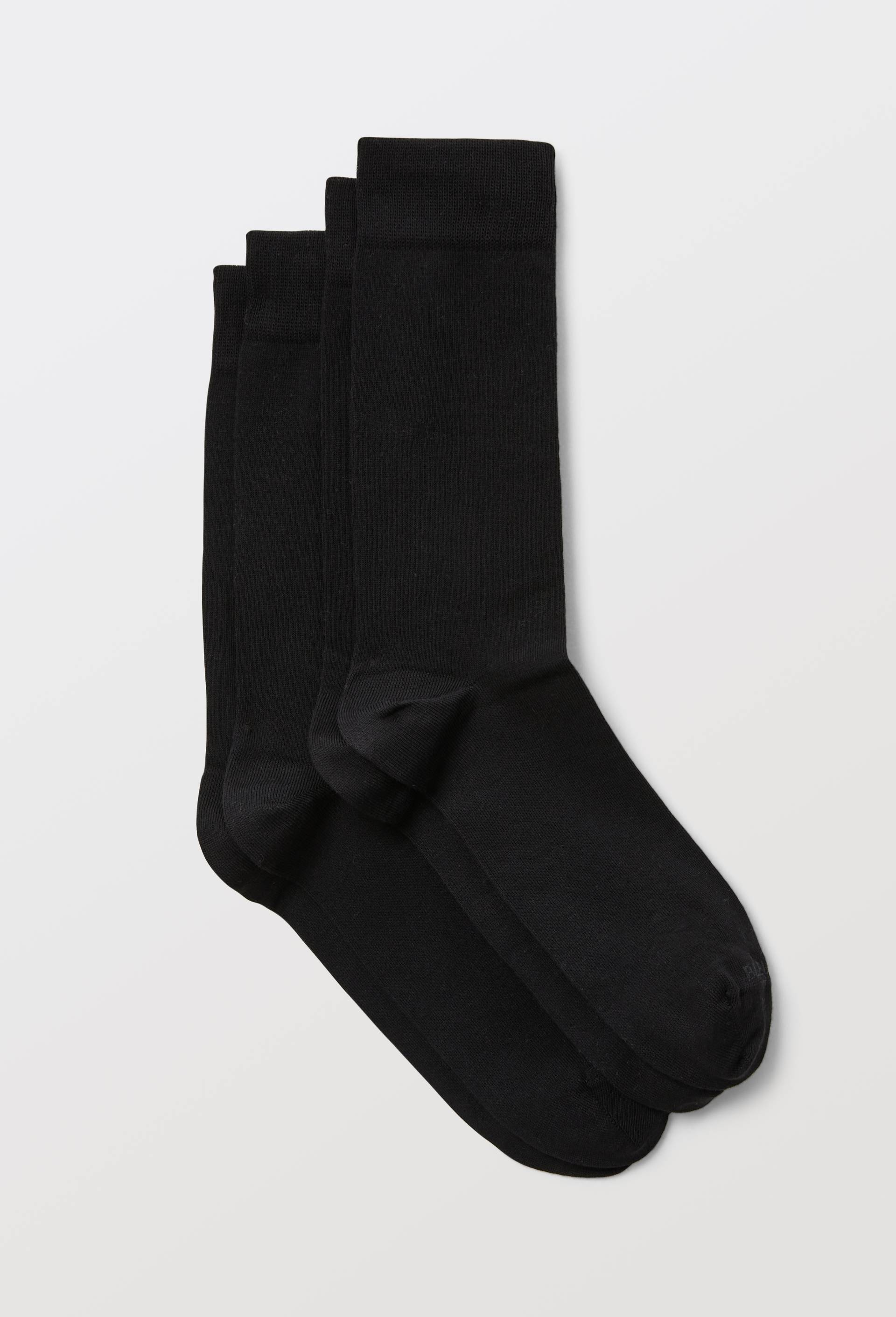 Lot de 2 paires de chaussettes en coton Bleufor&ecirc;t, Noir, swatch image