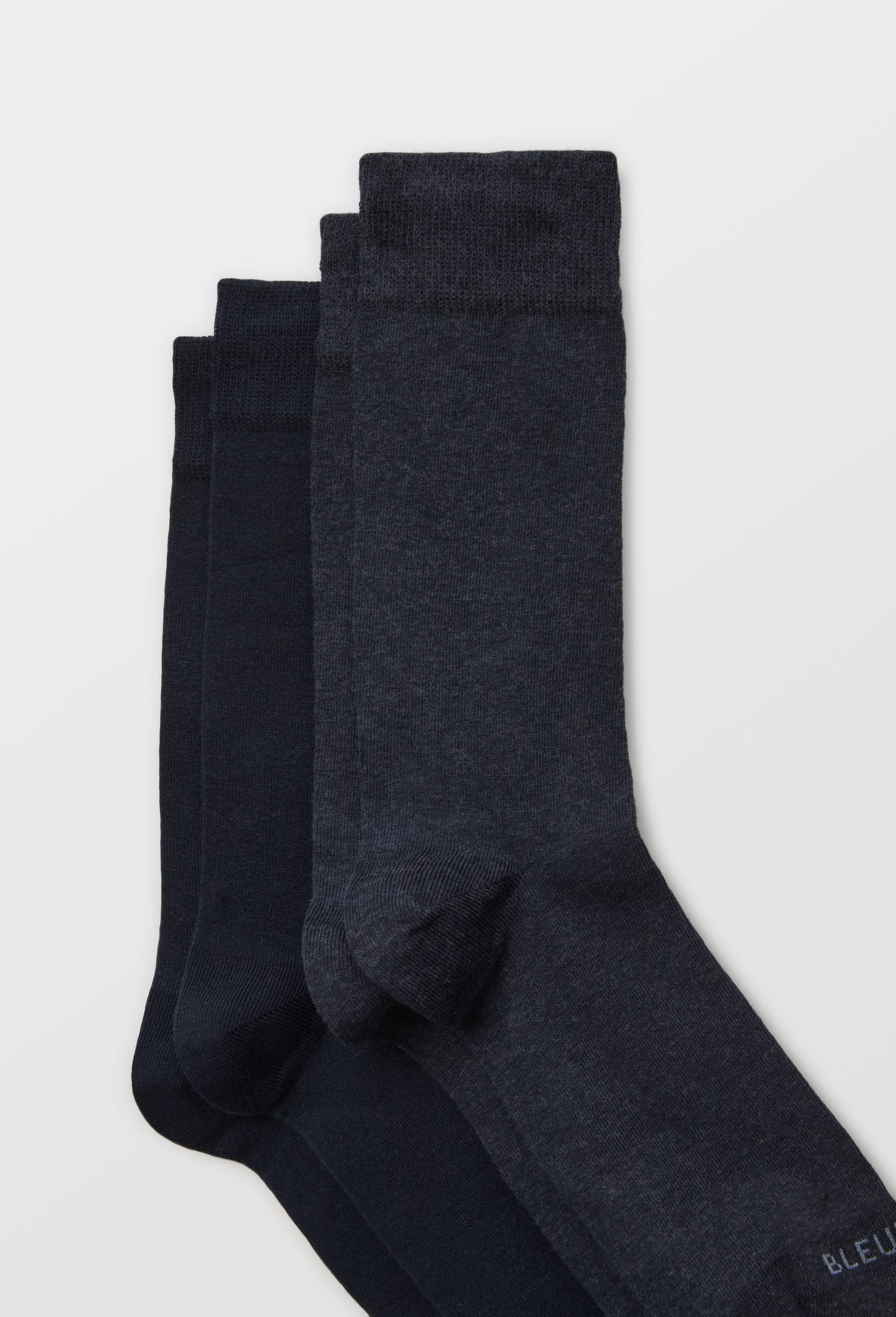 Lot de 2 paires de chaussettes en coton Bleufor&ecirc;t, Bleu fonc&eacute;, large image number 1