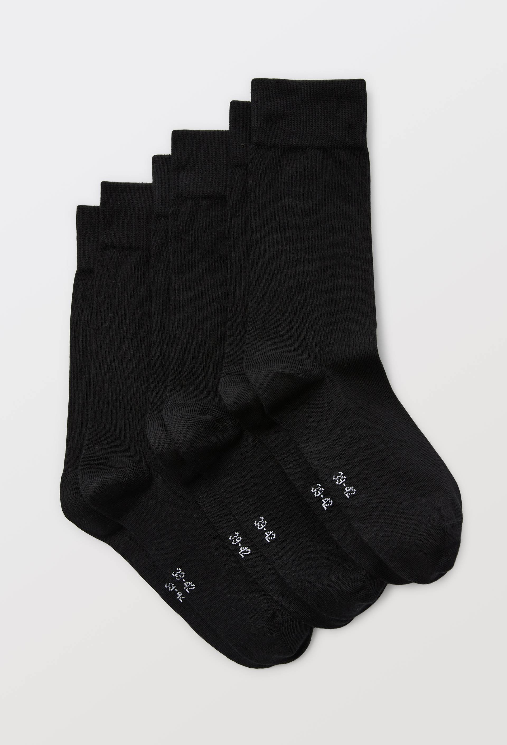 Lot de 3 paires de chaussettes en coton, Noir, large image number 0
